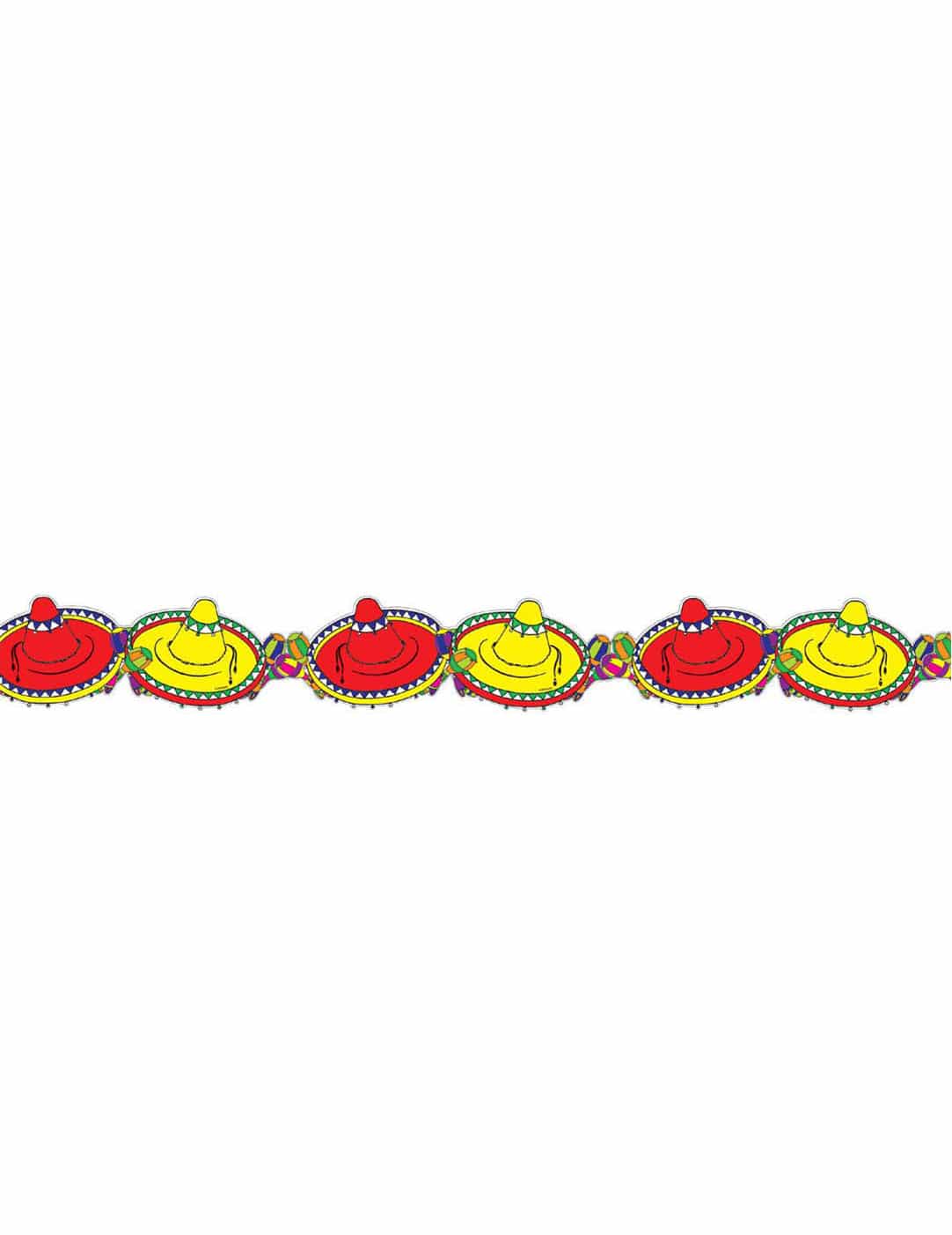 Girlande Sombrero Partydeko gelb-rot 3m