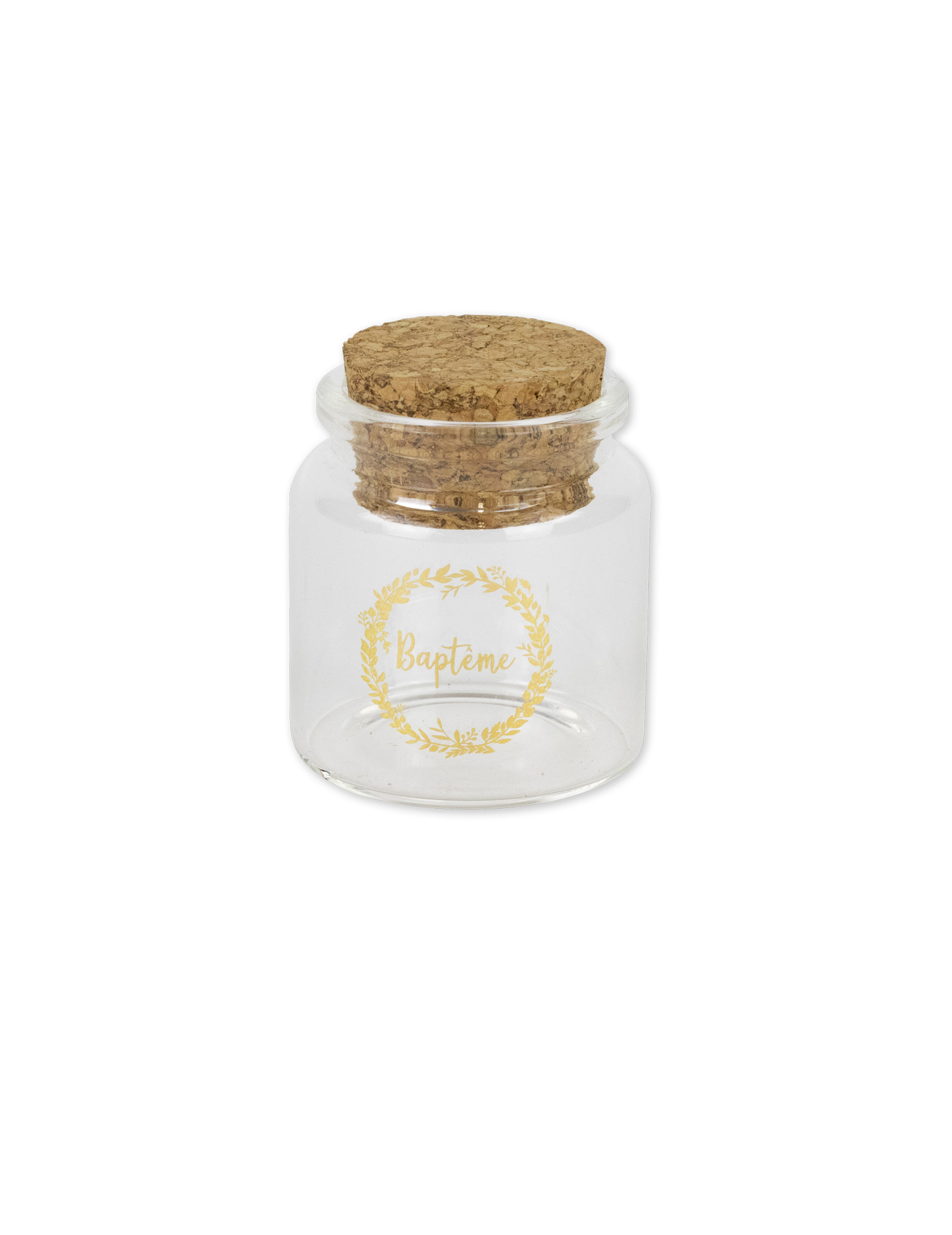 Glasfläschchen Taufe Krone Gold 4
