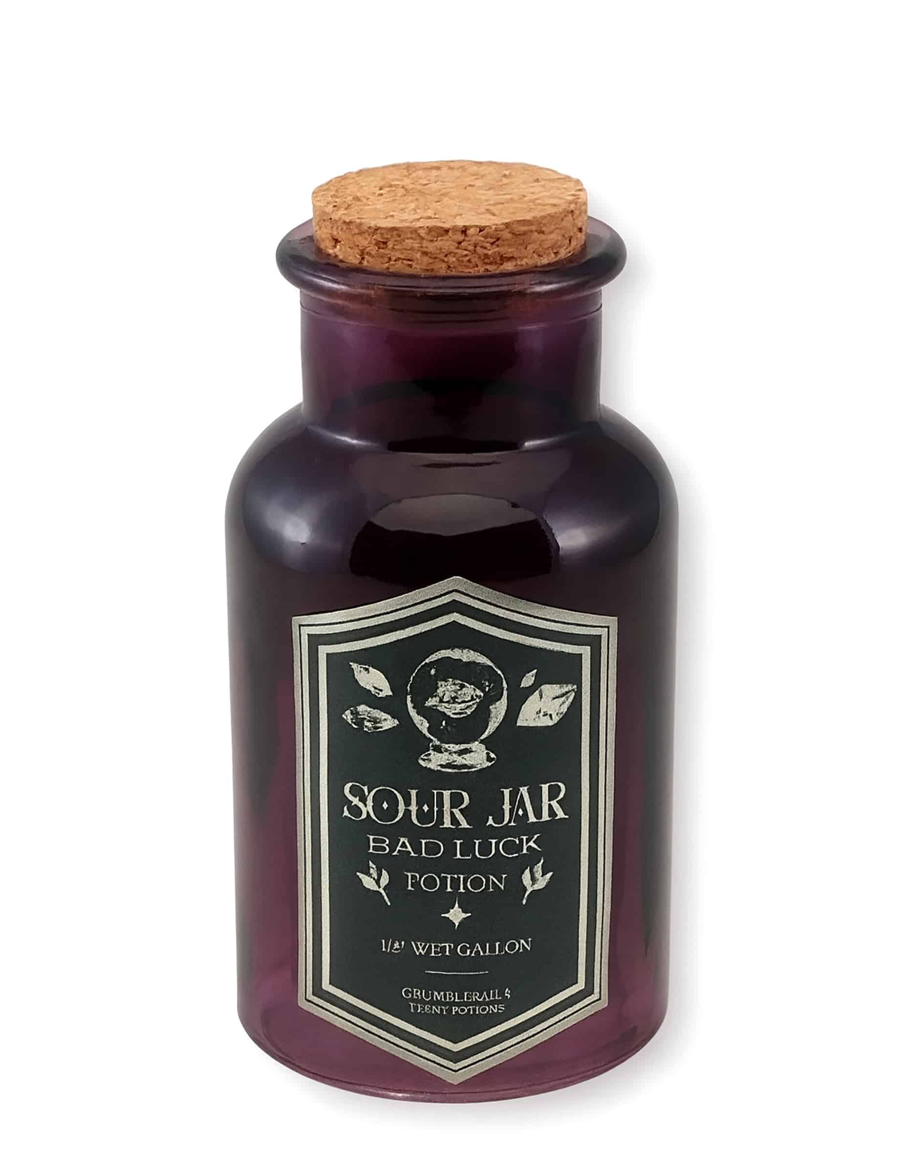 Glasflasche in der Farbe violett
