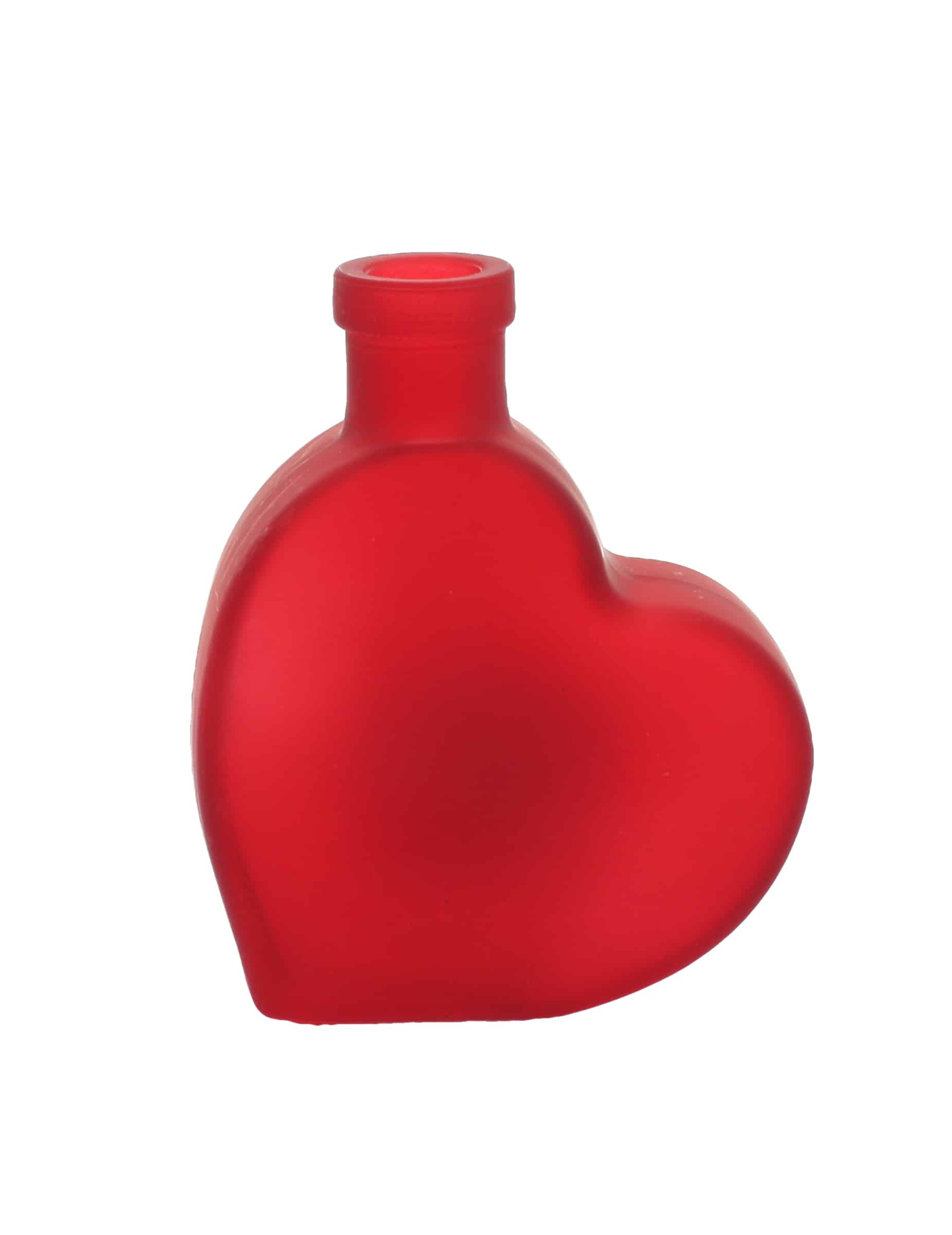 Glasvase Herz Rot 12