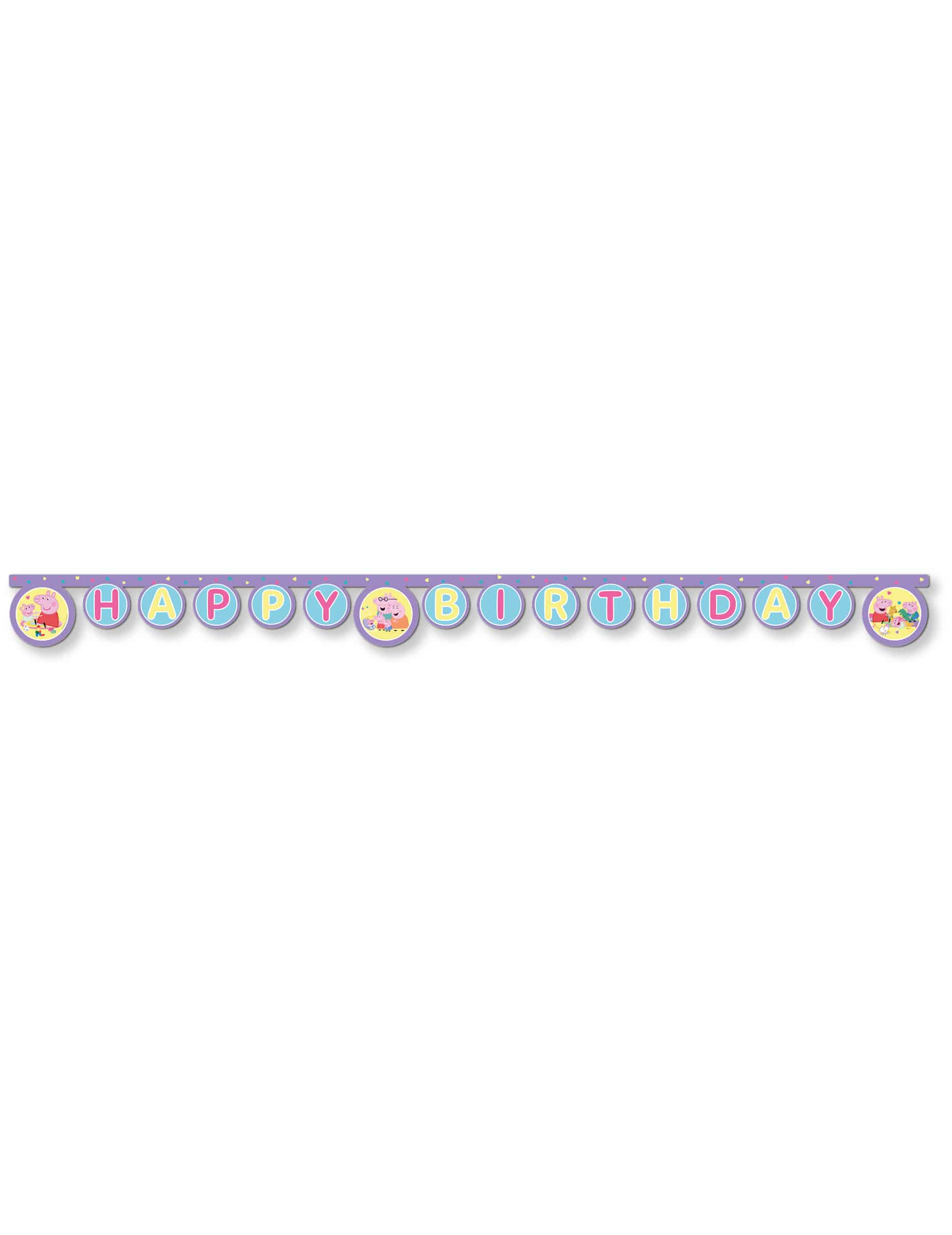 Gliedergirlande Happy Birthday Peppa Wutz 200 cm