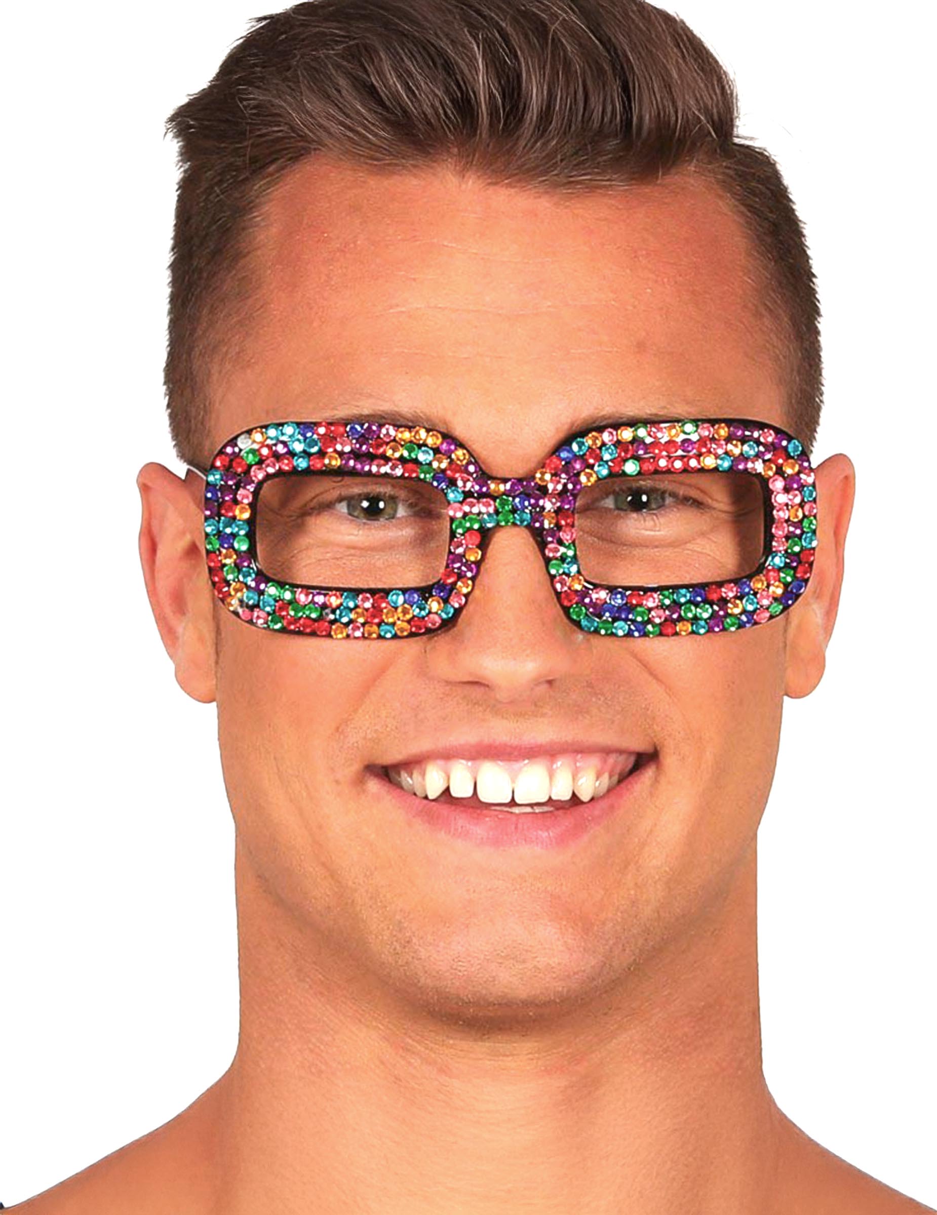 Glitzer-Brille Accessoire bunt