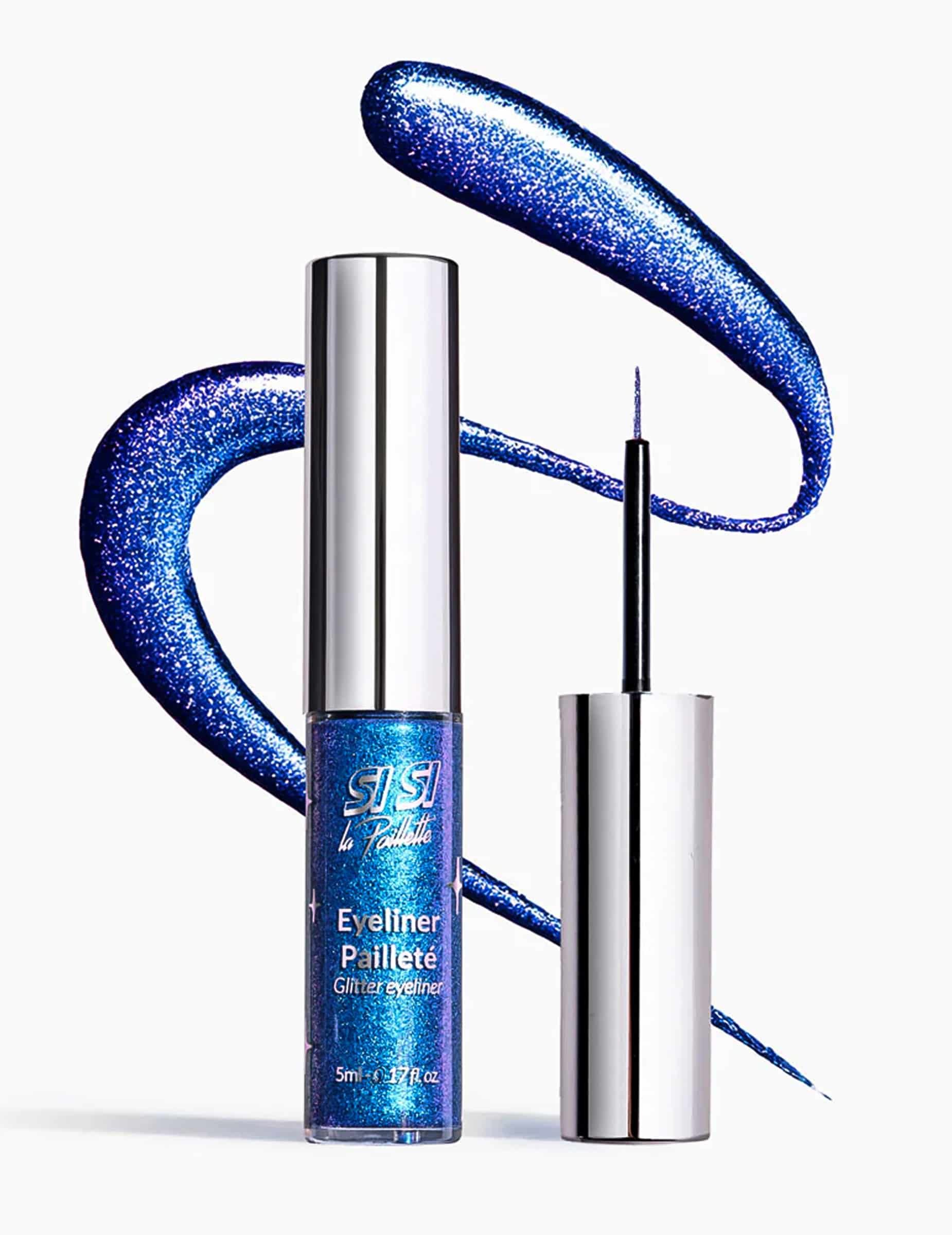 Glitzer-Eyeliner Elektrisch Blau Si si la paillette