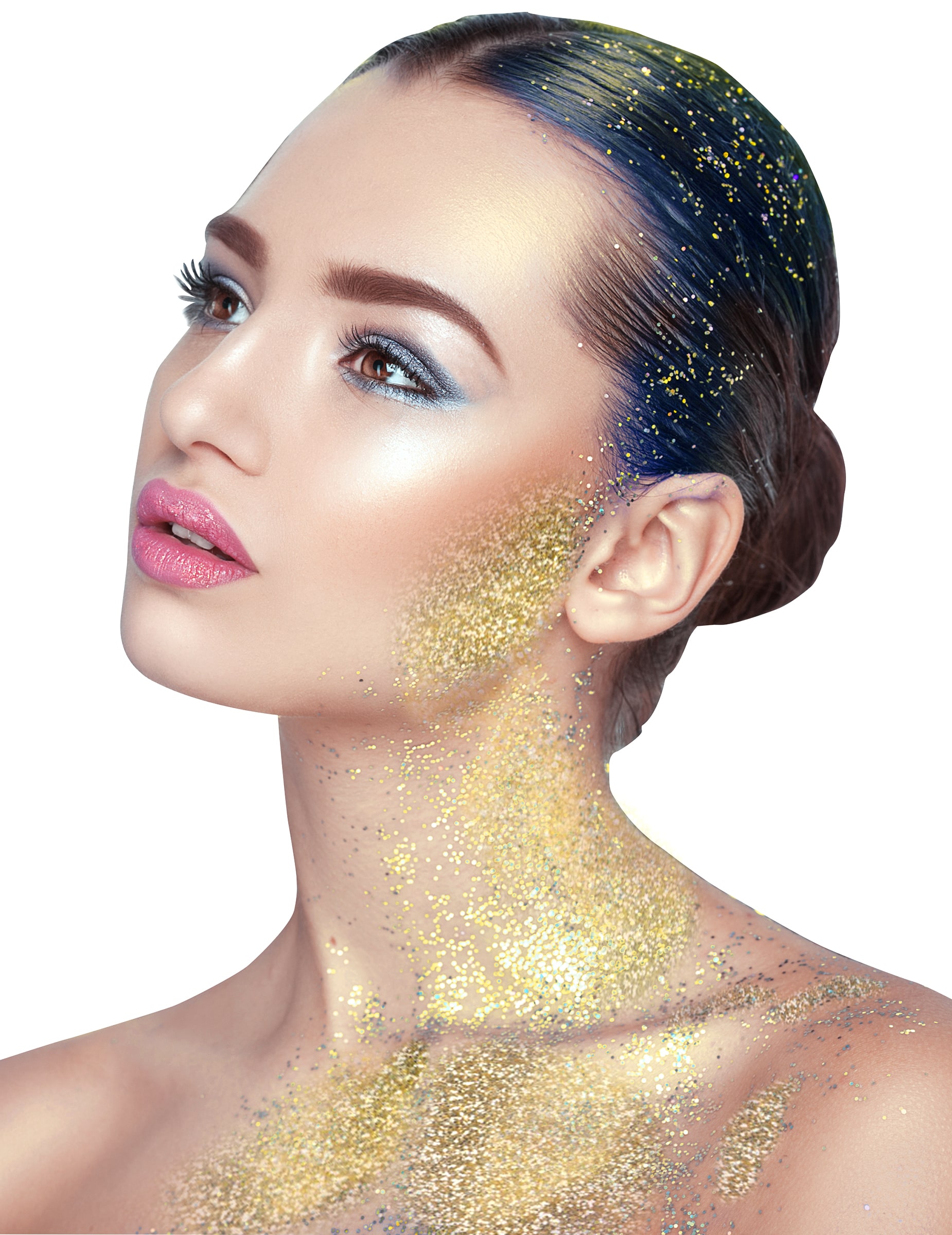 Glitzer Make-Up Gel Schminke gold 14ml
