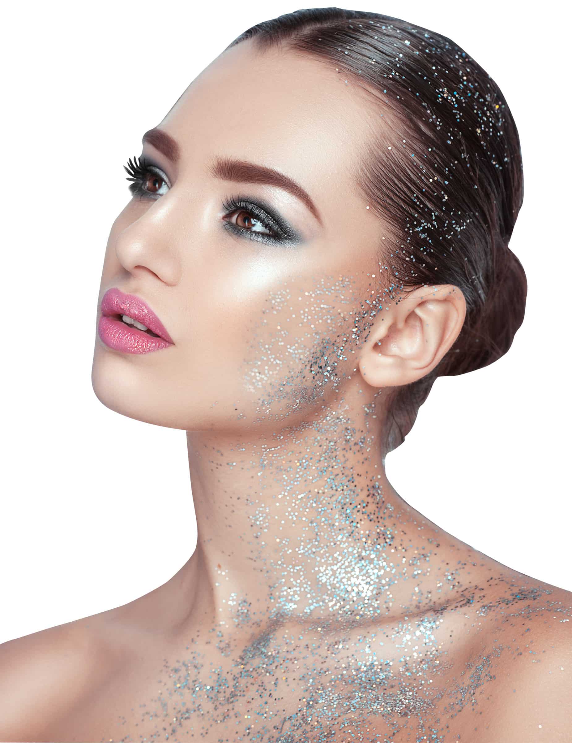 Glitzer Make-Up Gel Schminke silber 14ml