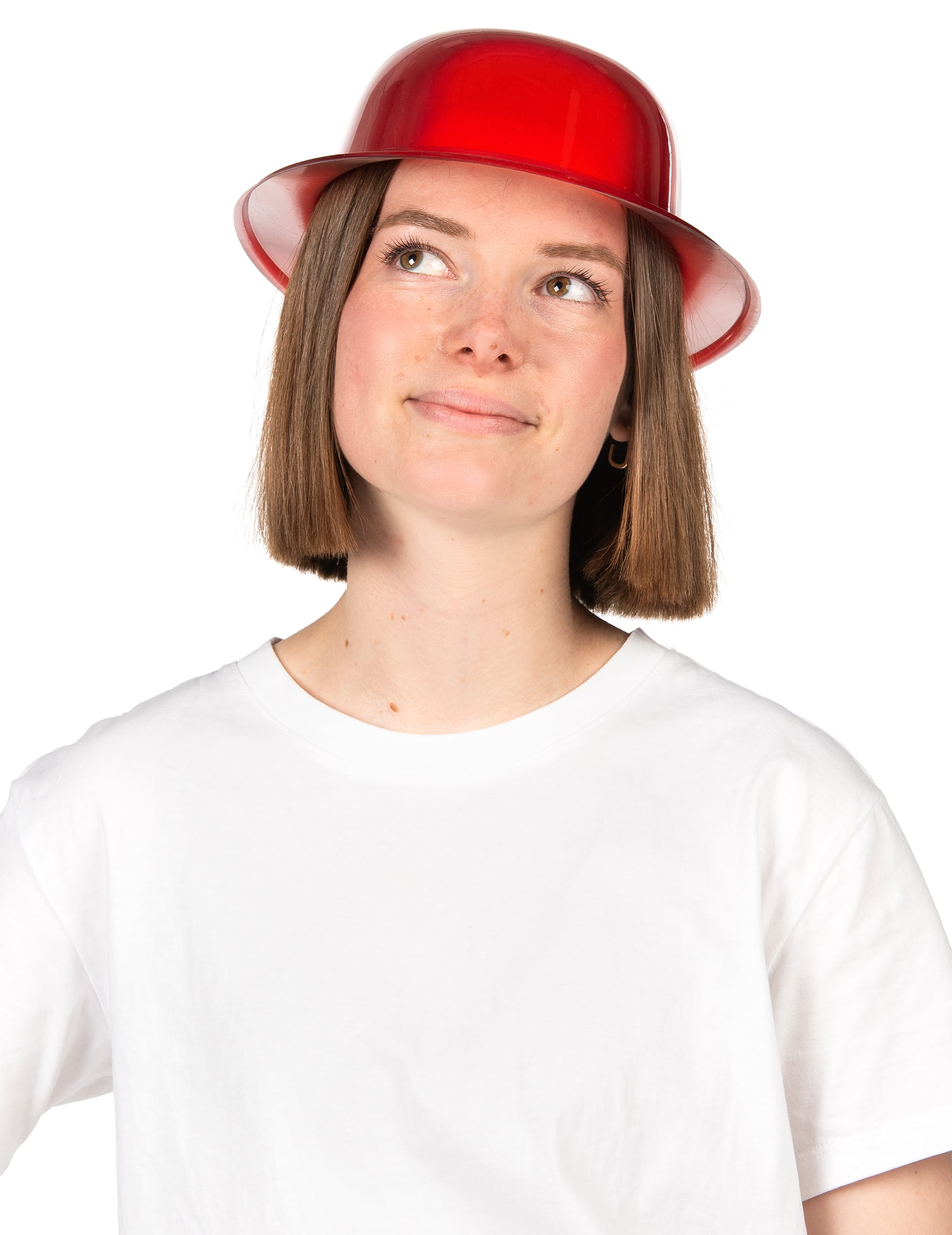 Glitzer-Melonenhut Rot für Erwachsene