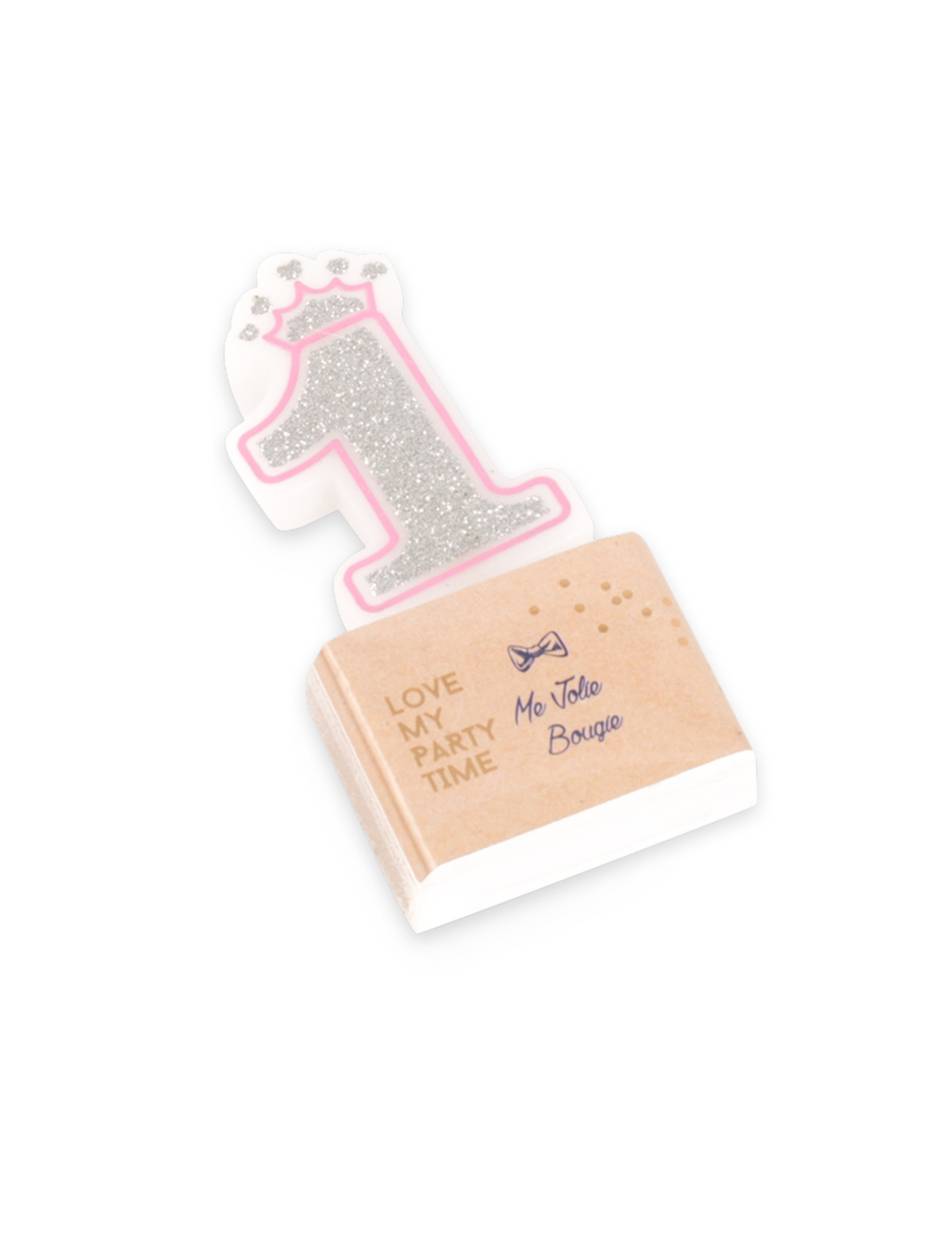 Glitzernde Geburtstagskerze Zahl 1 Prinzessin 5