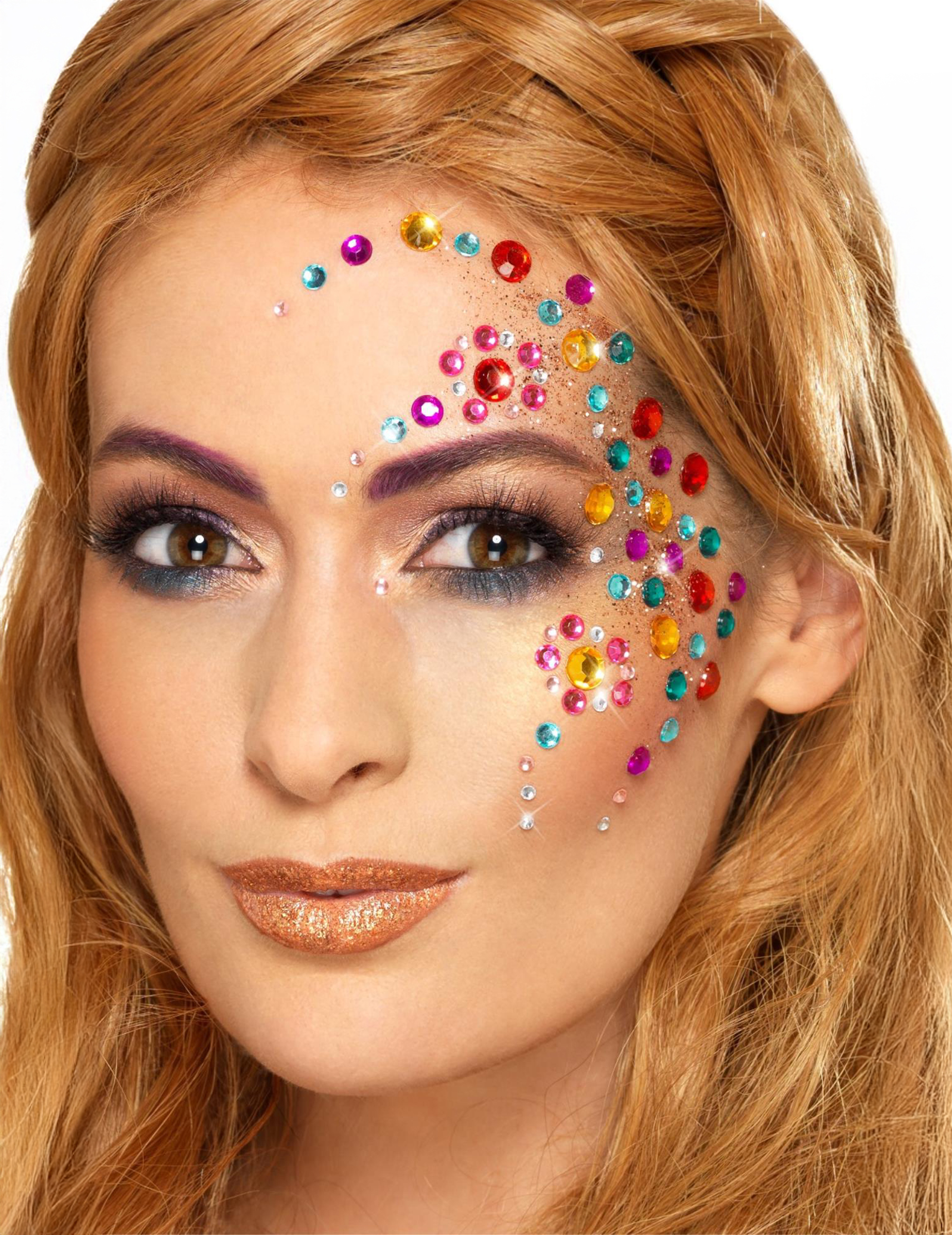 Glitzernde Schmucksteine Selbstklebende Strasssteine bunt 100 Stück
