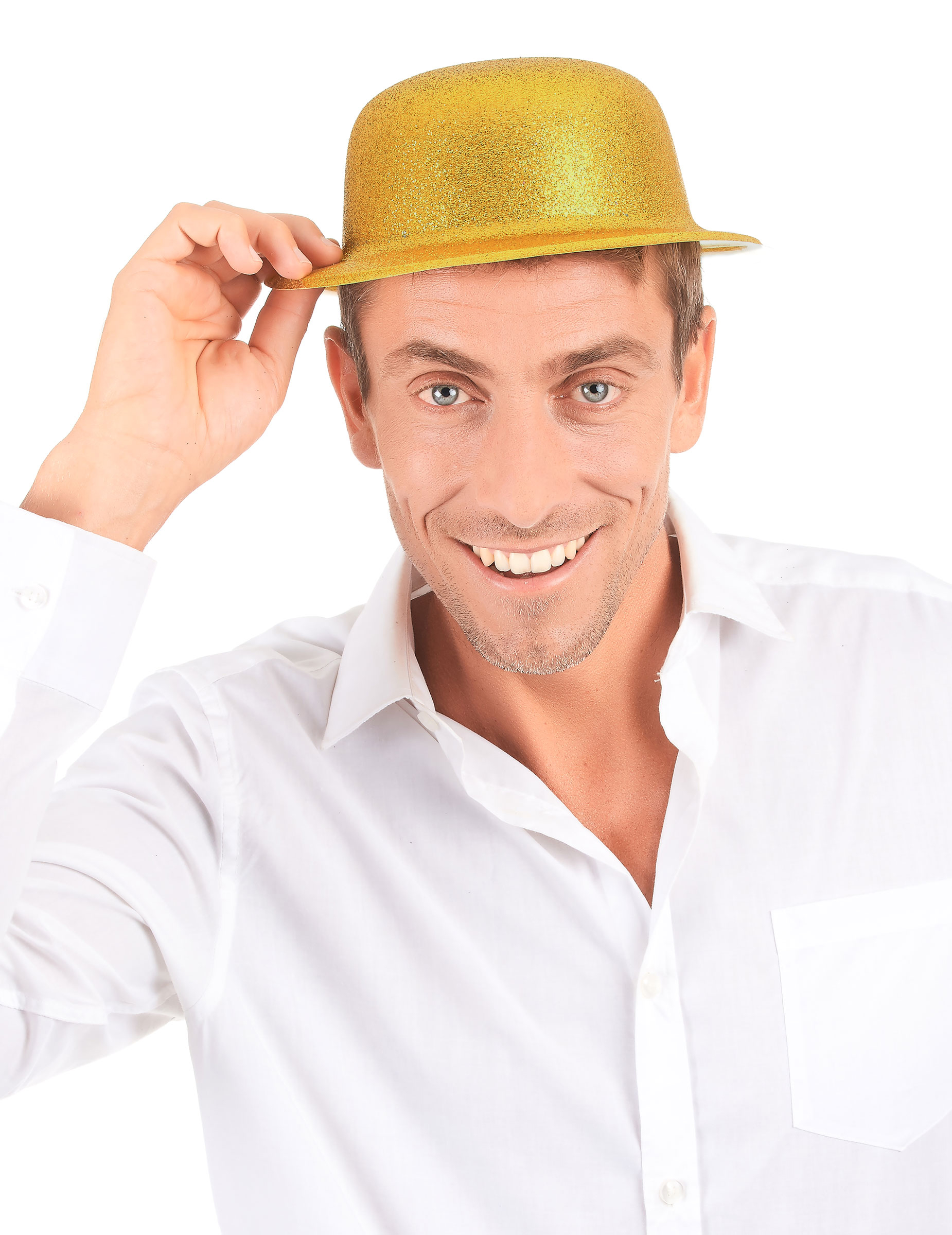 Glitzernder Silvester-Hut Melone gold