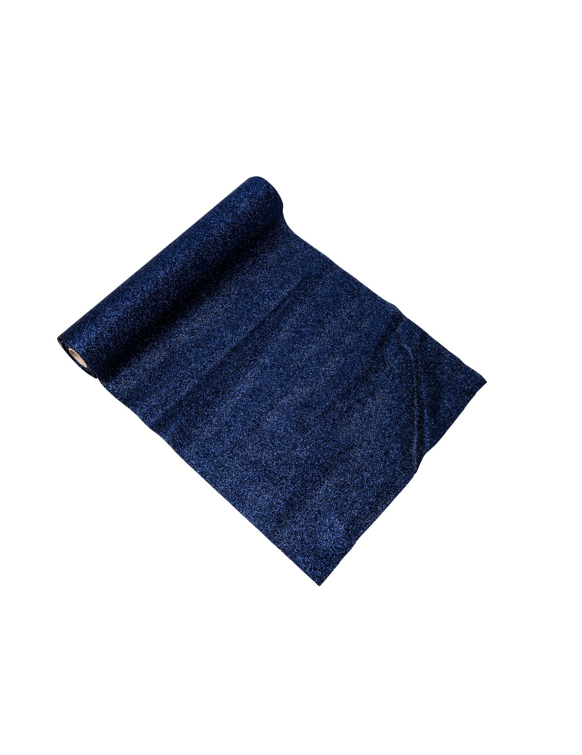 Glitzernder Tischläufer in Marineblau mit Pailletten 28 cm x 3 m