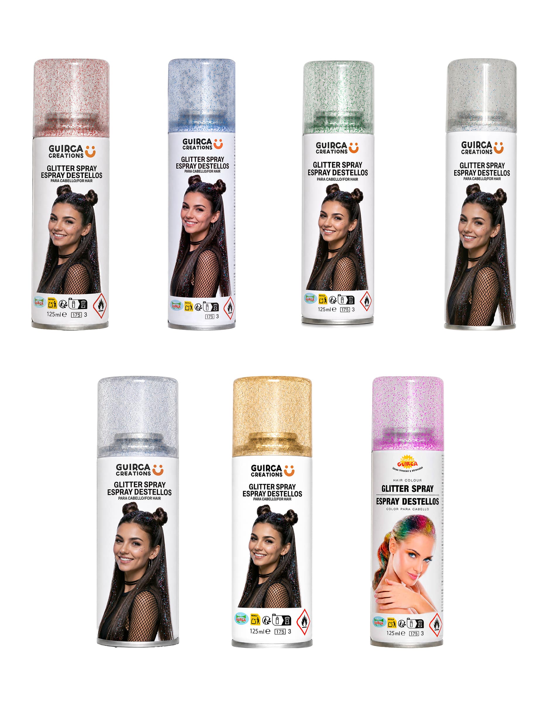 Glitzerspray für die Haare 125 ml