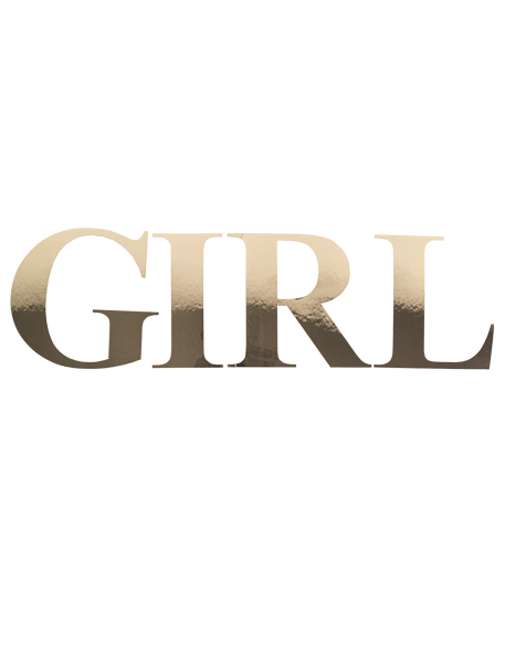 Goldene Buchstaben-Sticker GIRL 15 cm
