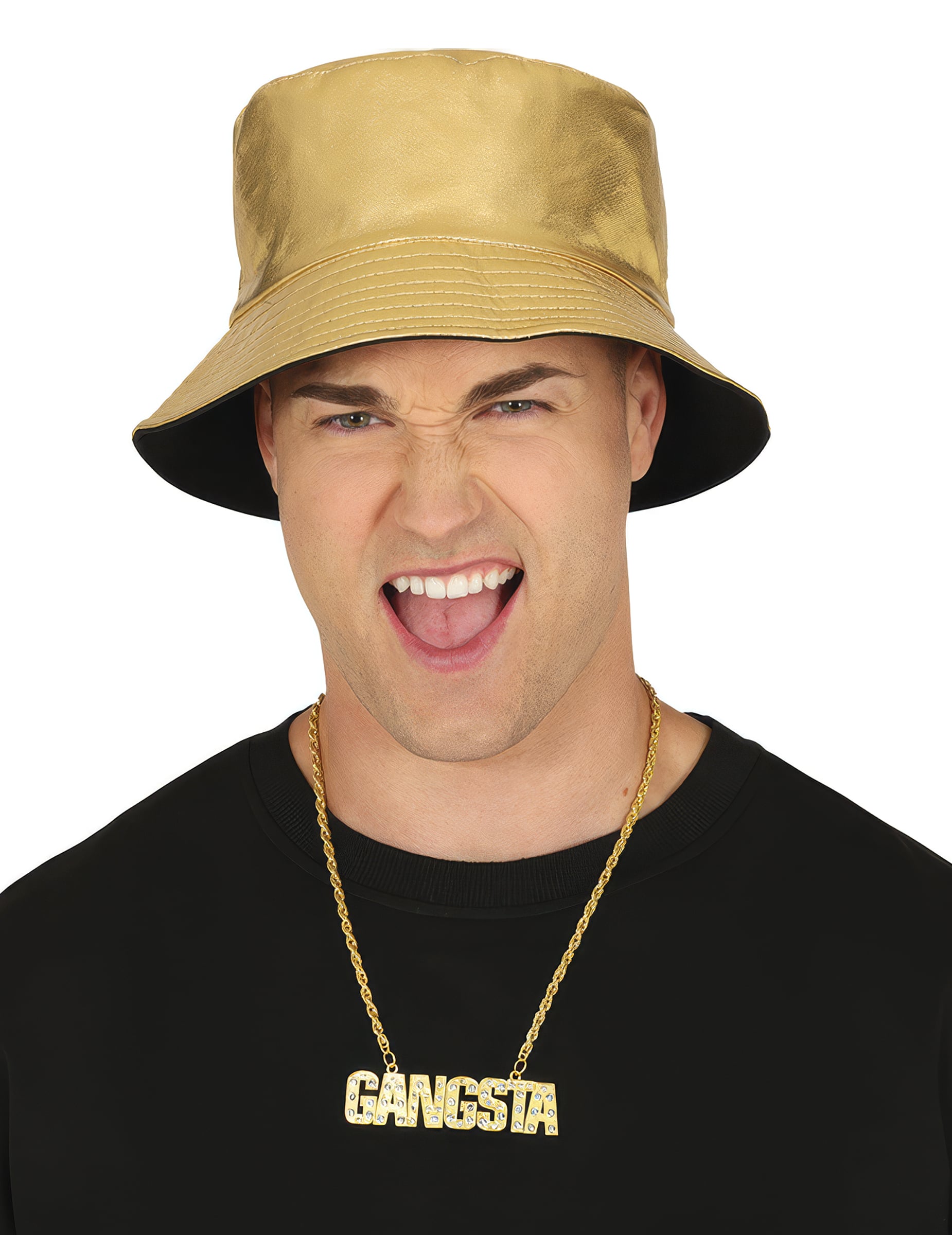 Goldene Gangsta-Halskette für Erwachsene