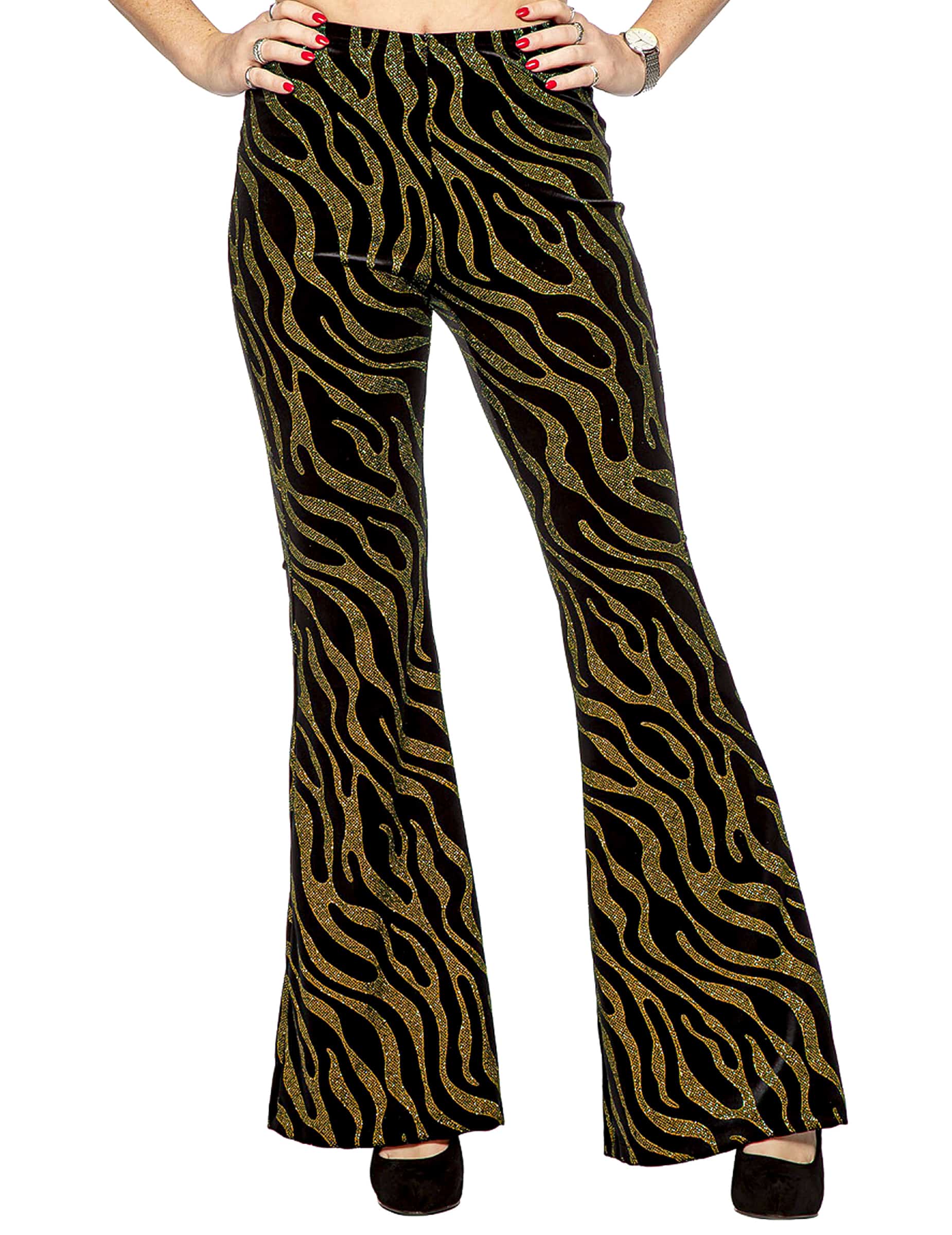Goldene Wellen-Paillettenhose für Damen