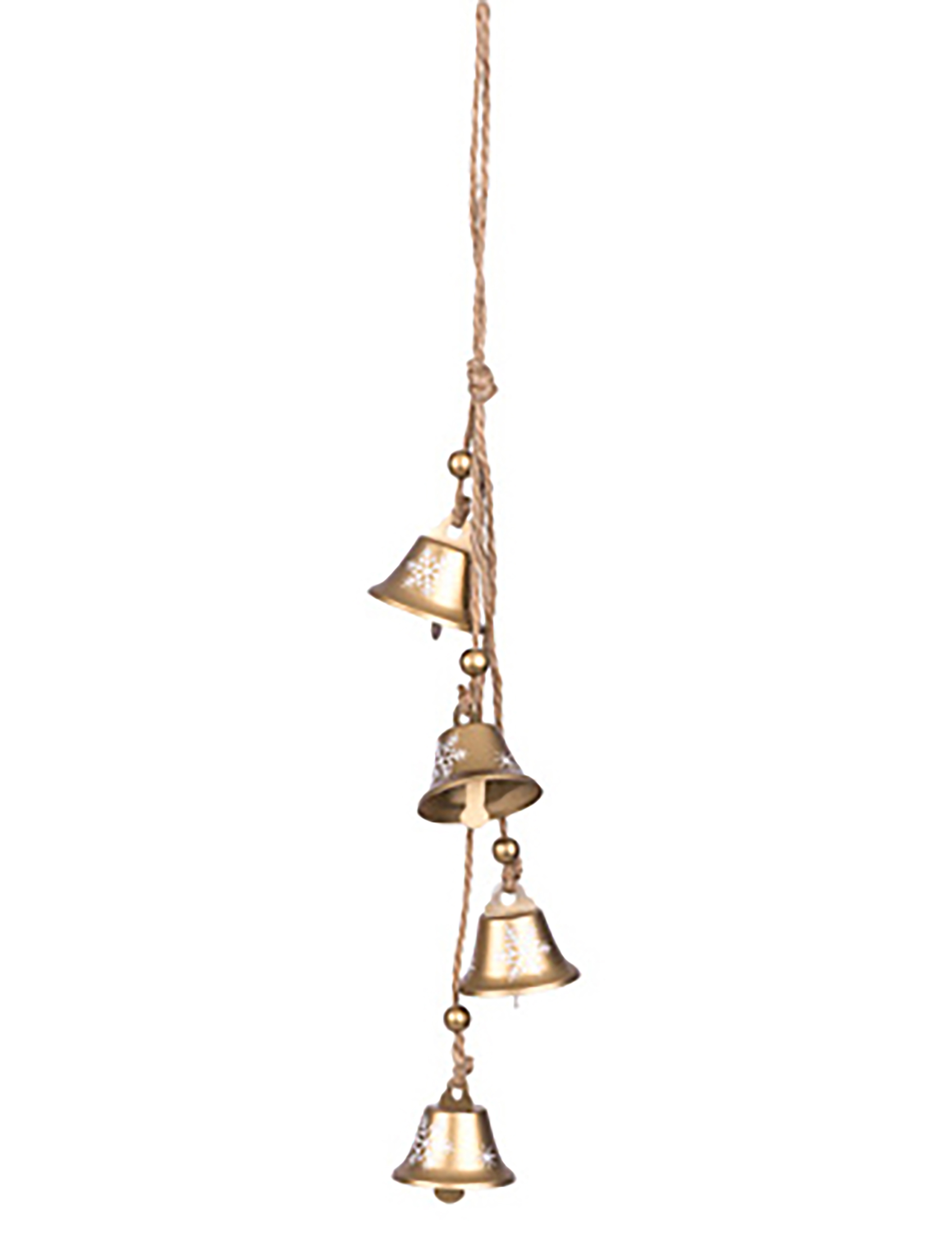 Goldglöckchen-Hängedeko für Weihnachten goldfarben 42 cm