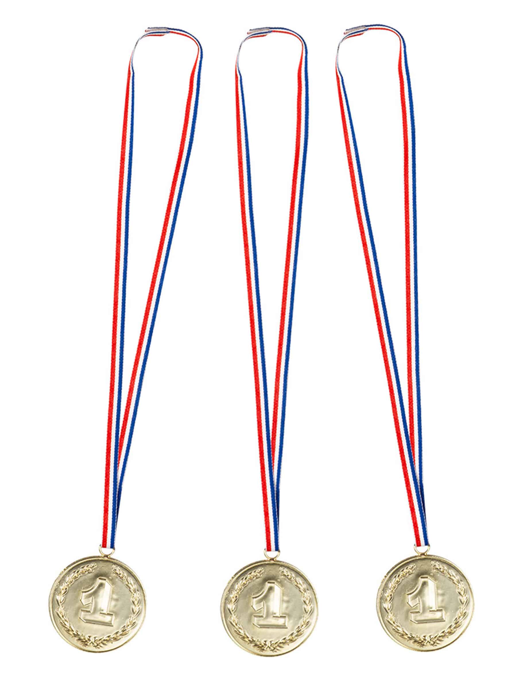 Goldmedaillen-Set Frankreich 1. Platz 3 Stück