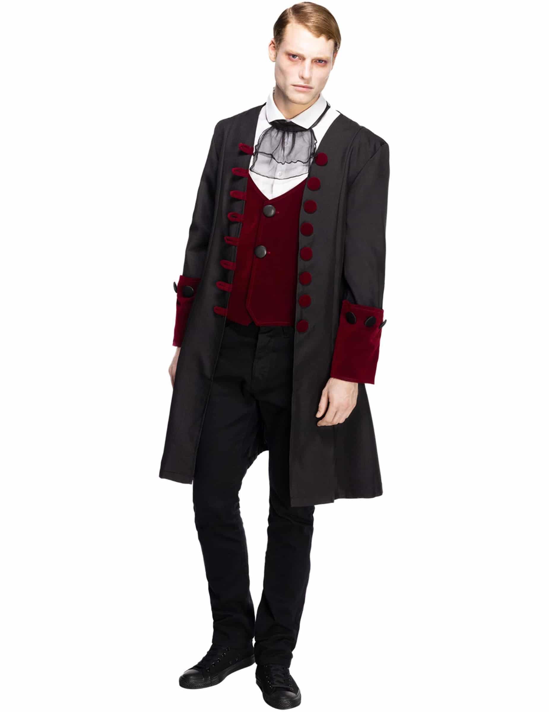 Gothic Edelmann Vampir schwarz-bordeaux