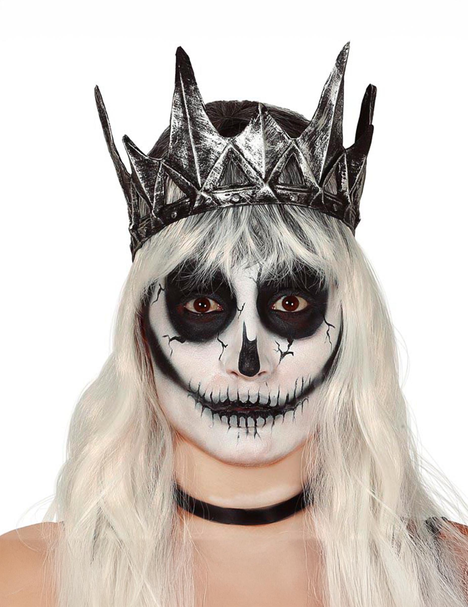 Gothic-Krone Kostümzubehör schwarz-silber