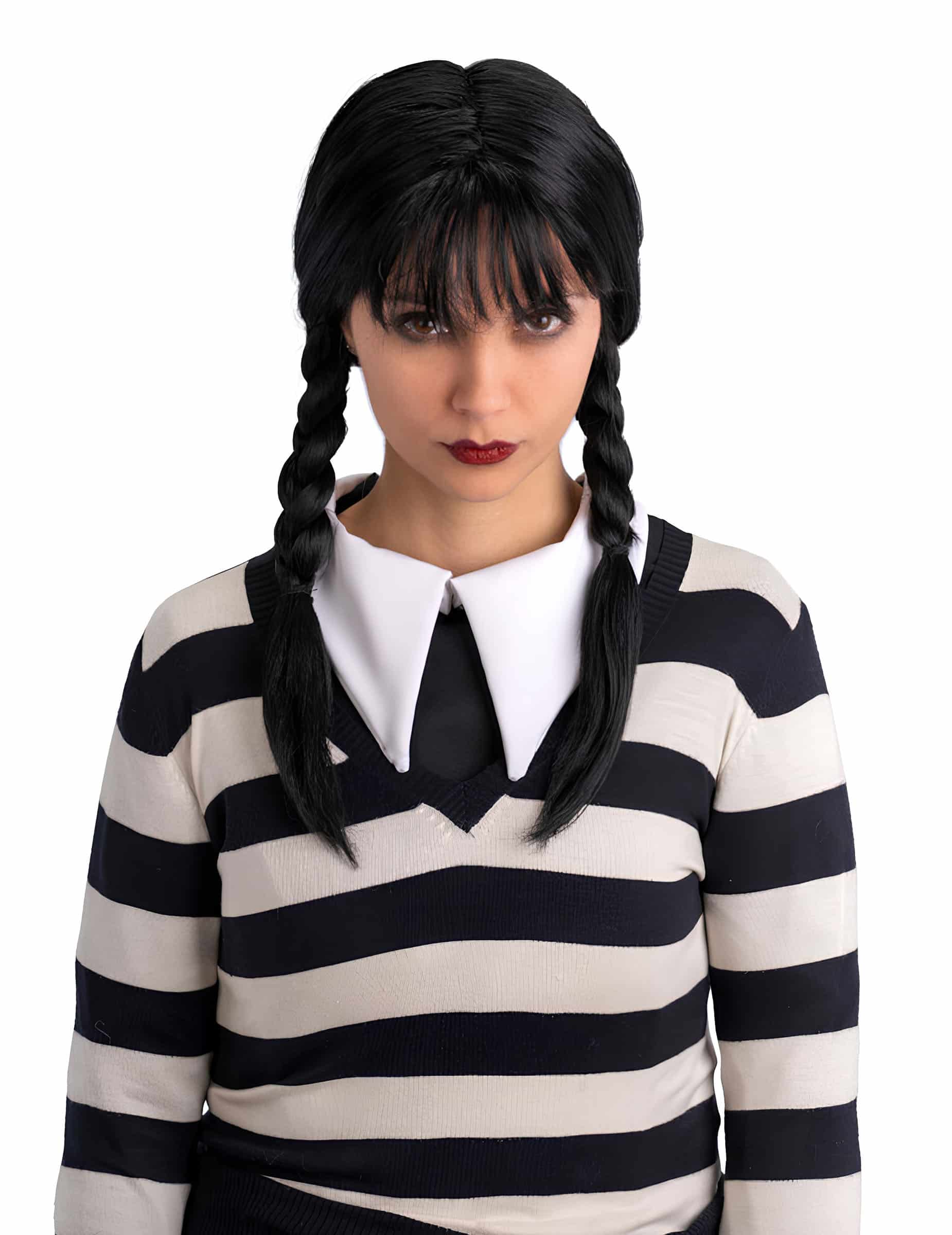 Gothic-Perücke Kostümaccessoire schwarz