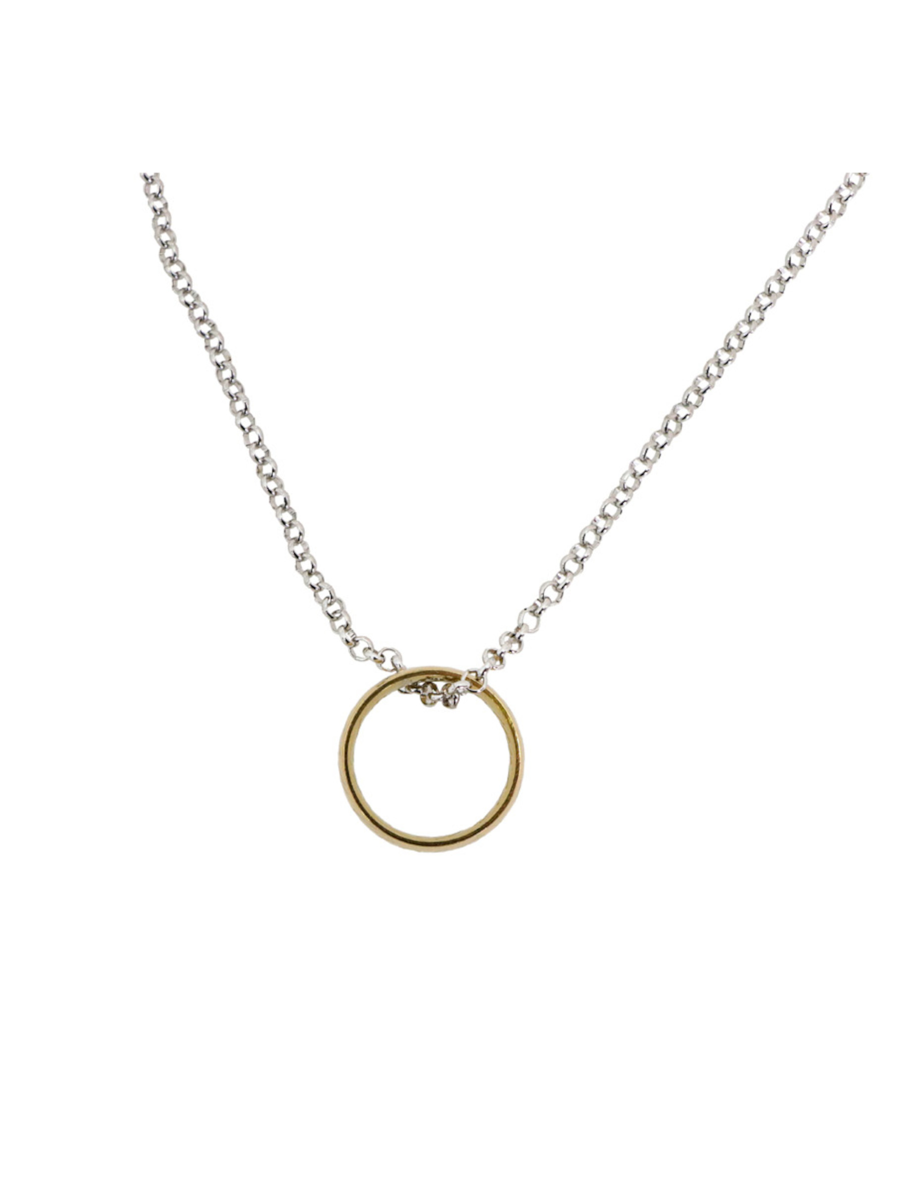 Gravierte Ringträger-Halskette Film-Accessoire silber-goldfarben