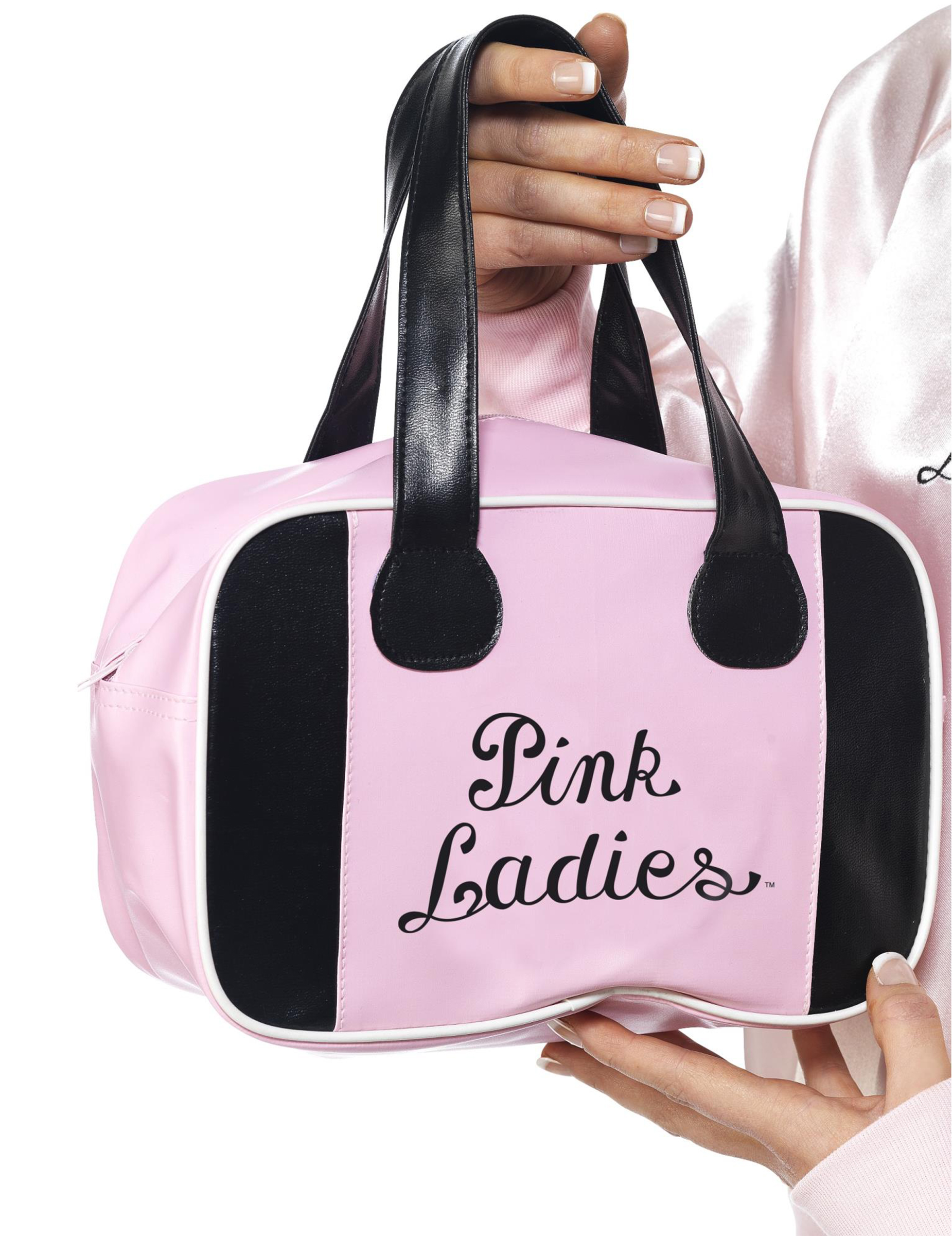 Grease-Handtasche Pink Lady Accessoire rosa-schwarz