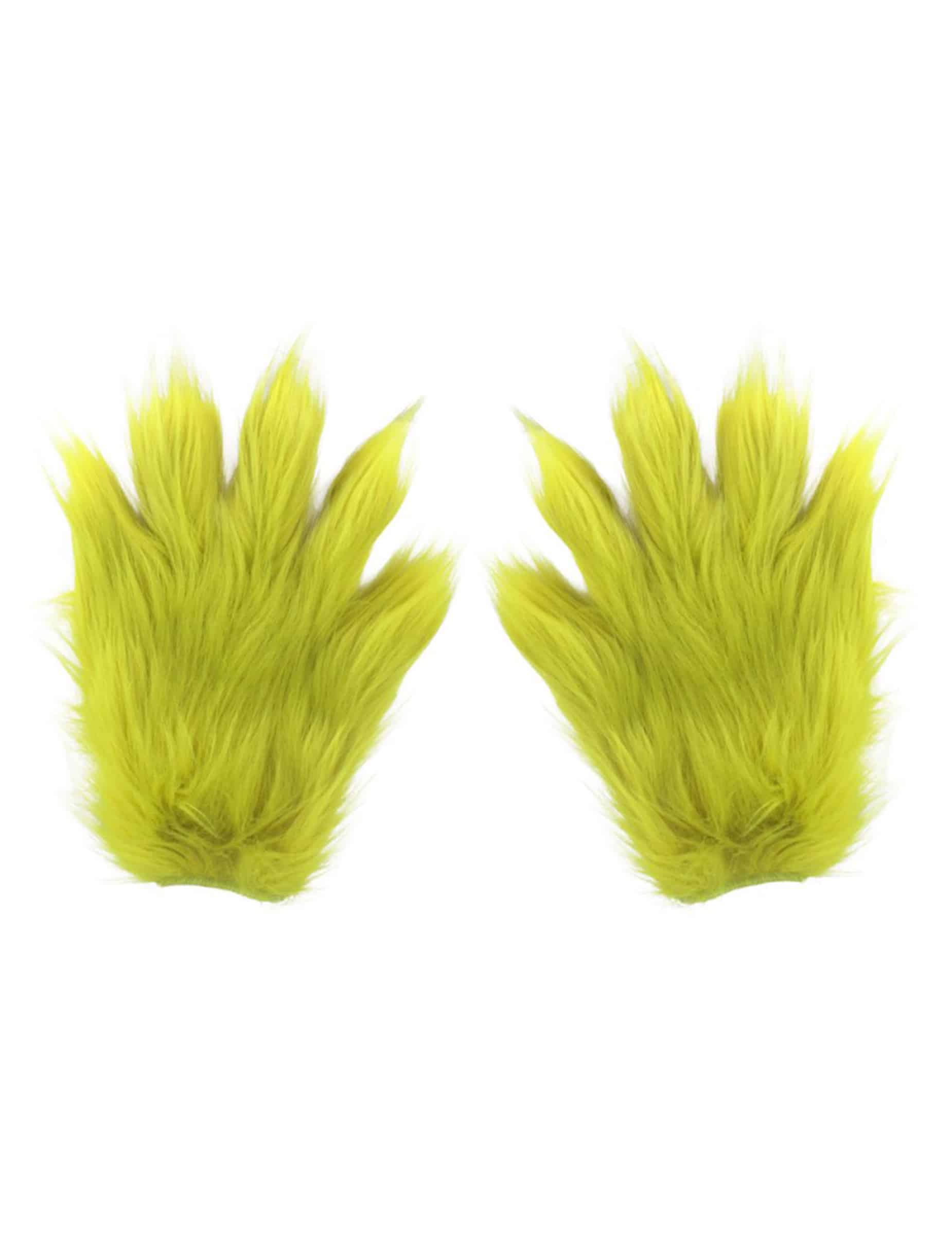 Grinch Behaarte Handschuhe für Erwachsene Grün