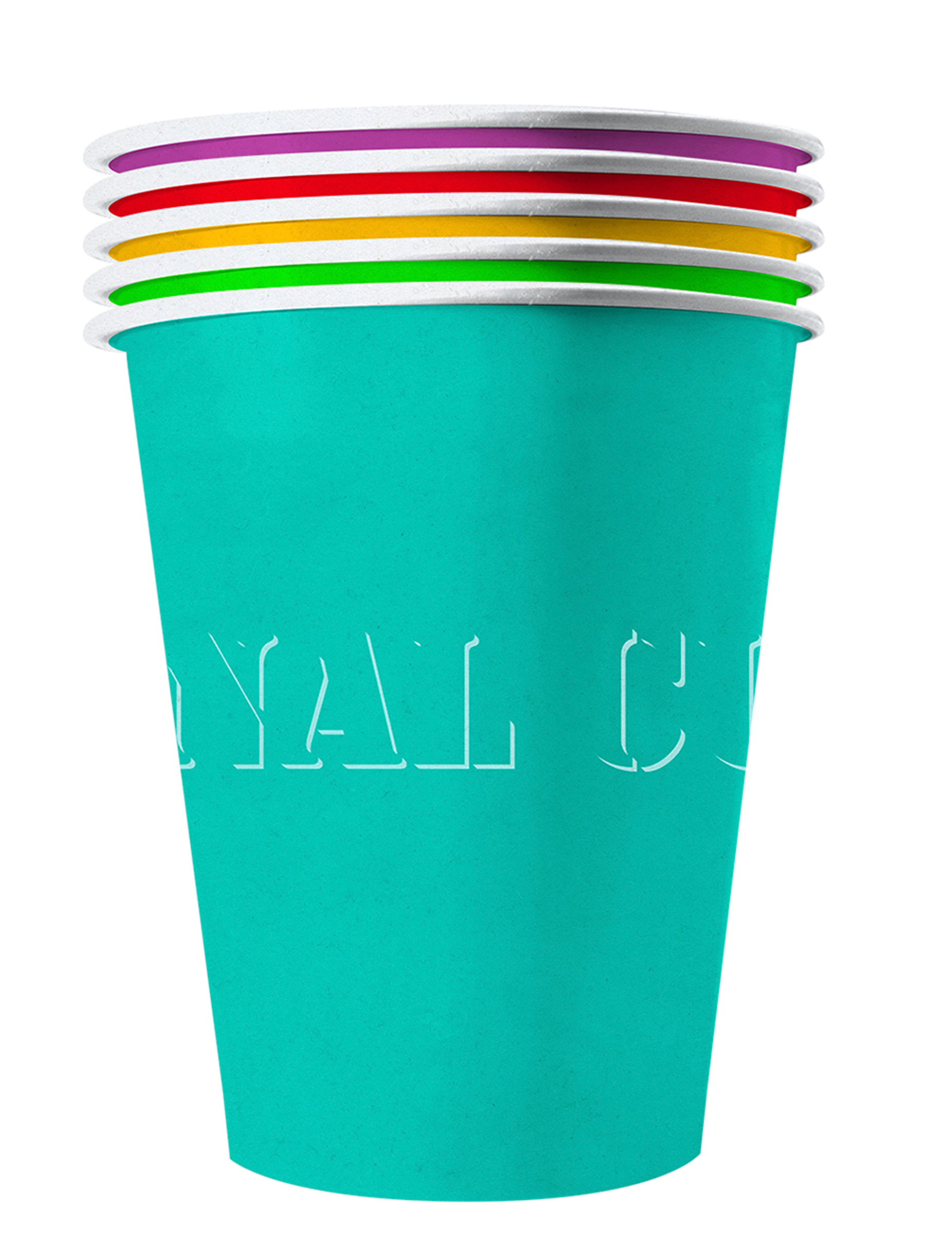 Große amerikanische Becher für Sommerpartys 20 Stück bunt 530 ml