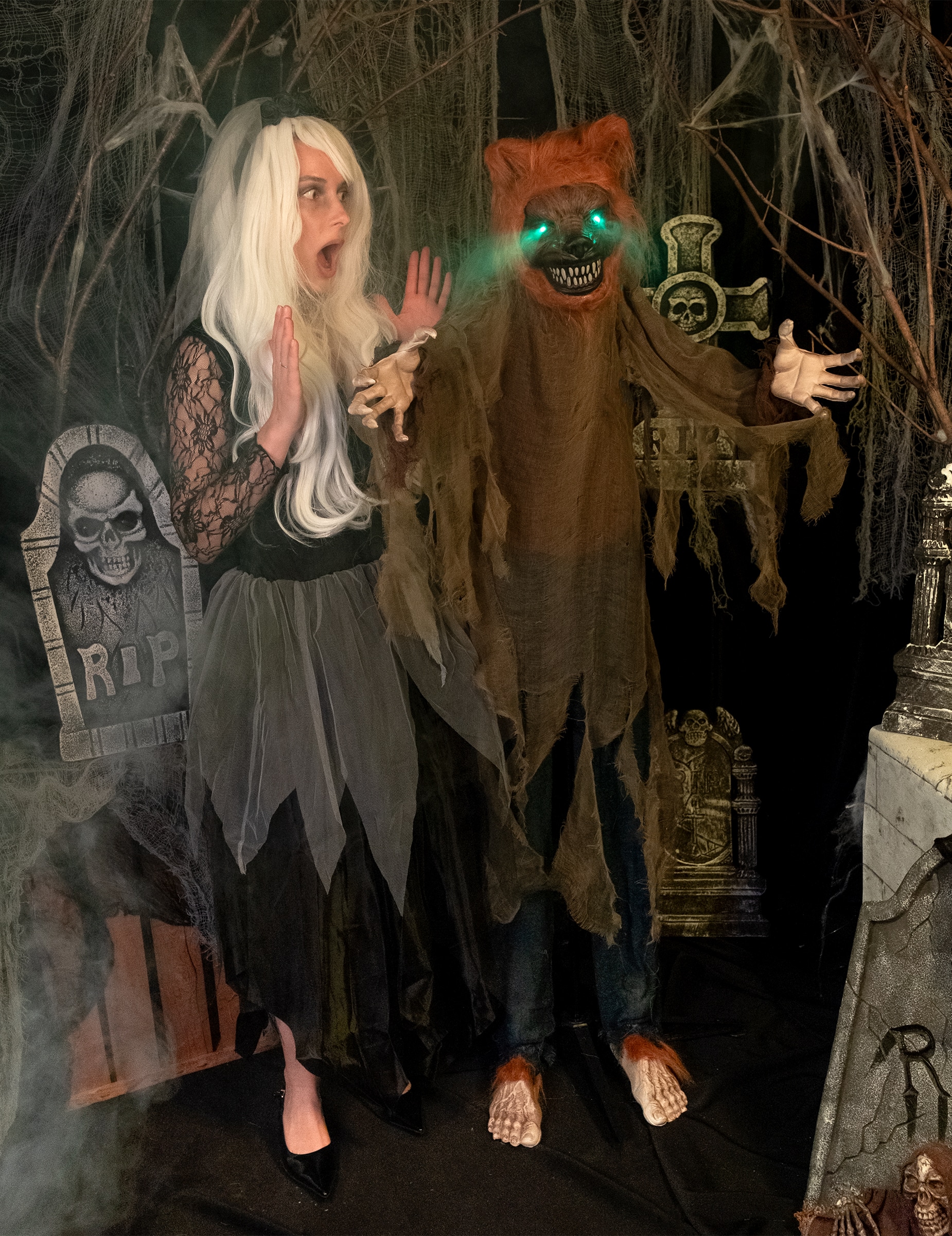Großer Animierter Deko Wolf 160 cm