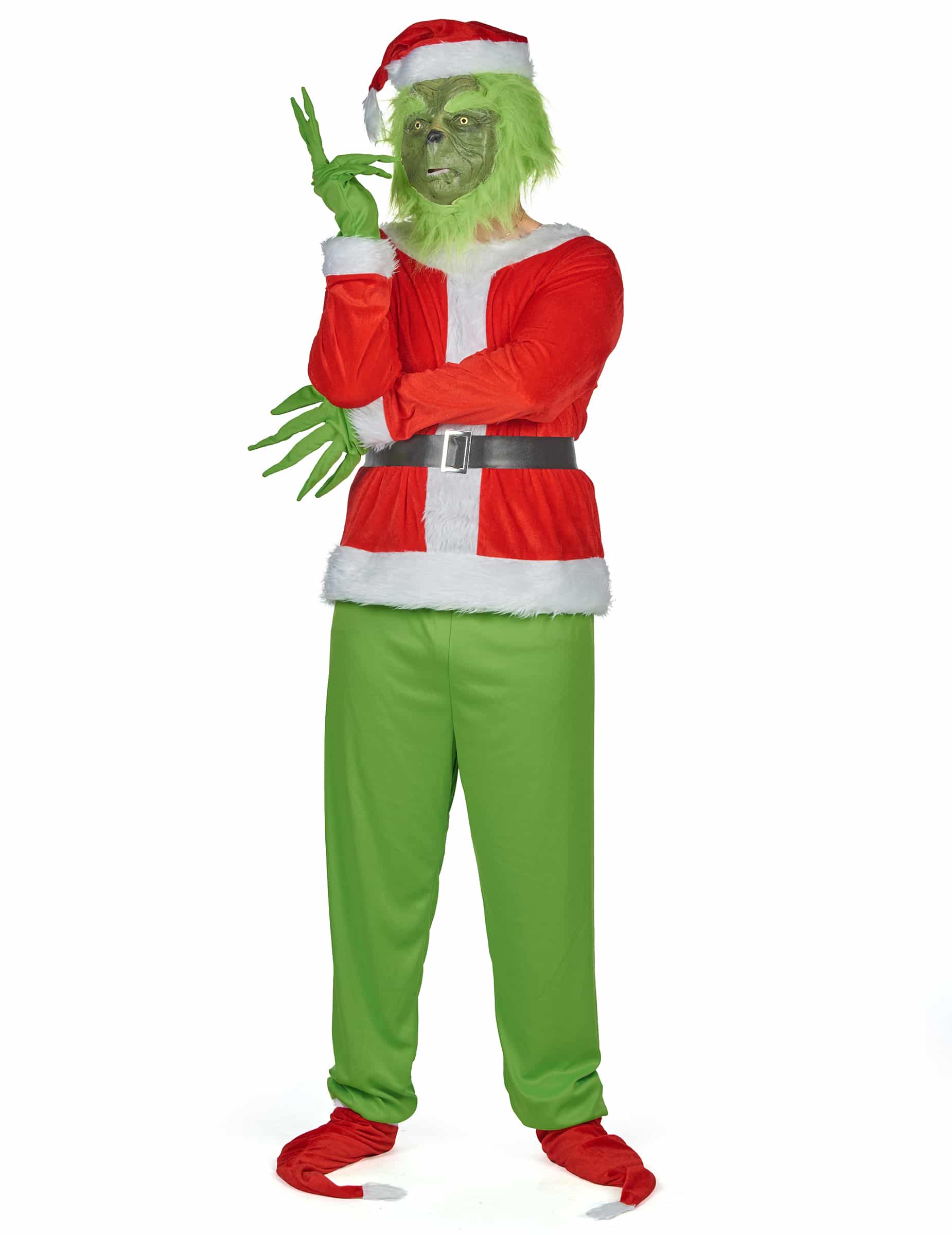 Grüne Weihnachtskreatur Kostüm für Erwachsene