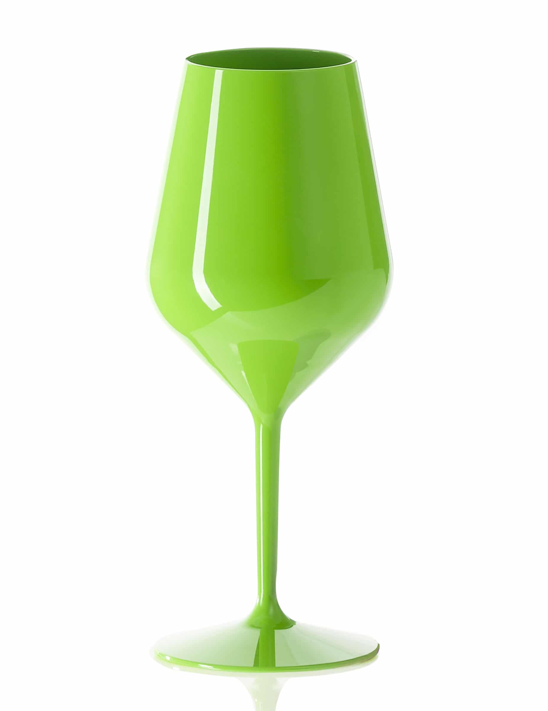 Grünes Weinglas aus Kunststoff 470 ml