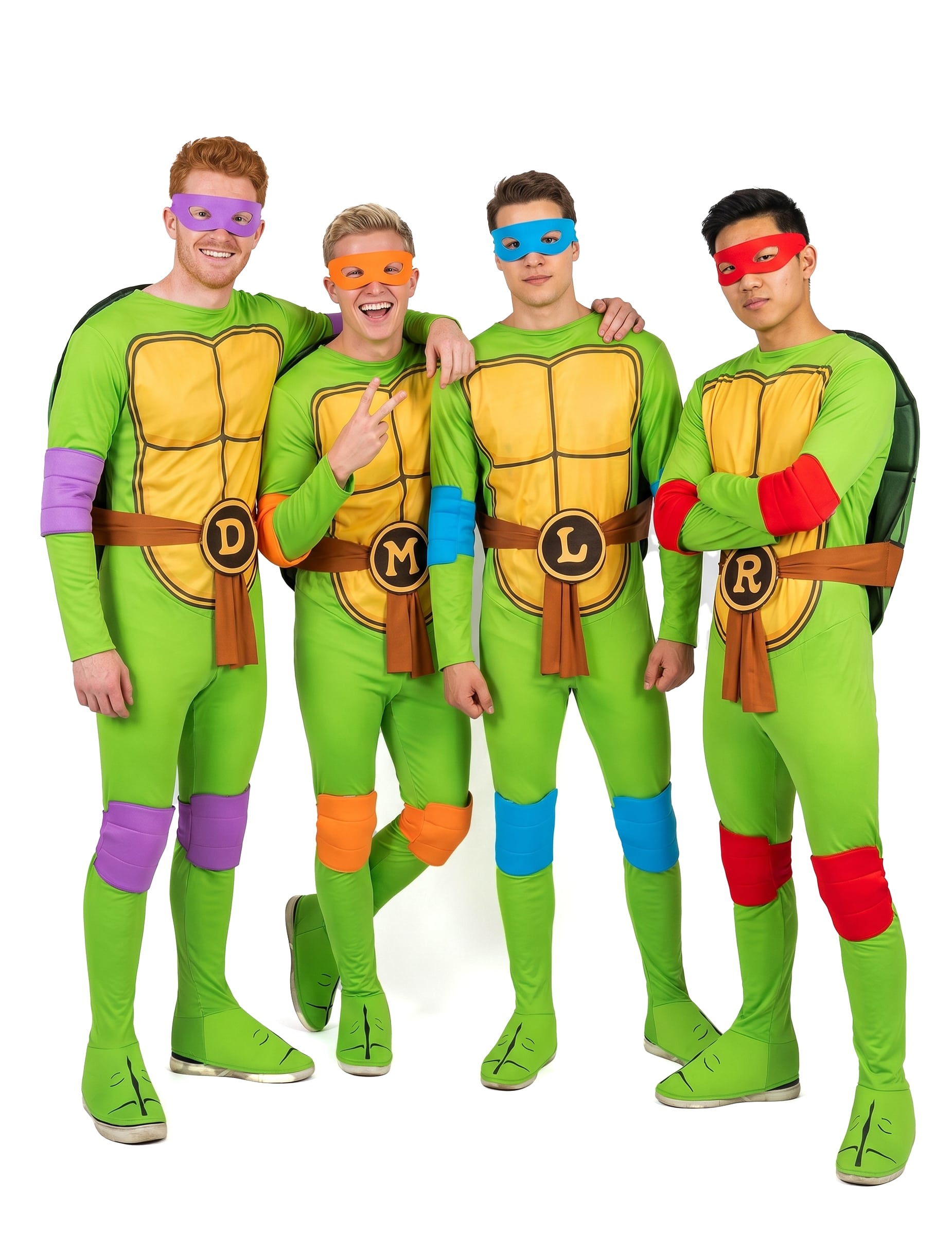 Gruppen-Kostüm der Ninja Turtles für Erwachsene