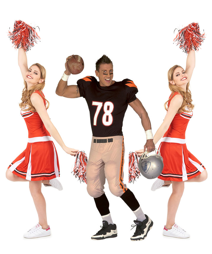Gruppenkostüm Football Cheerleader Erwachsene