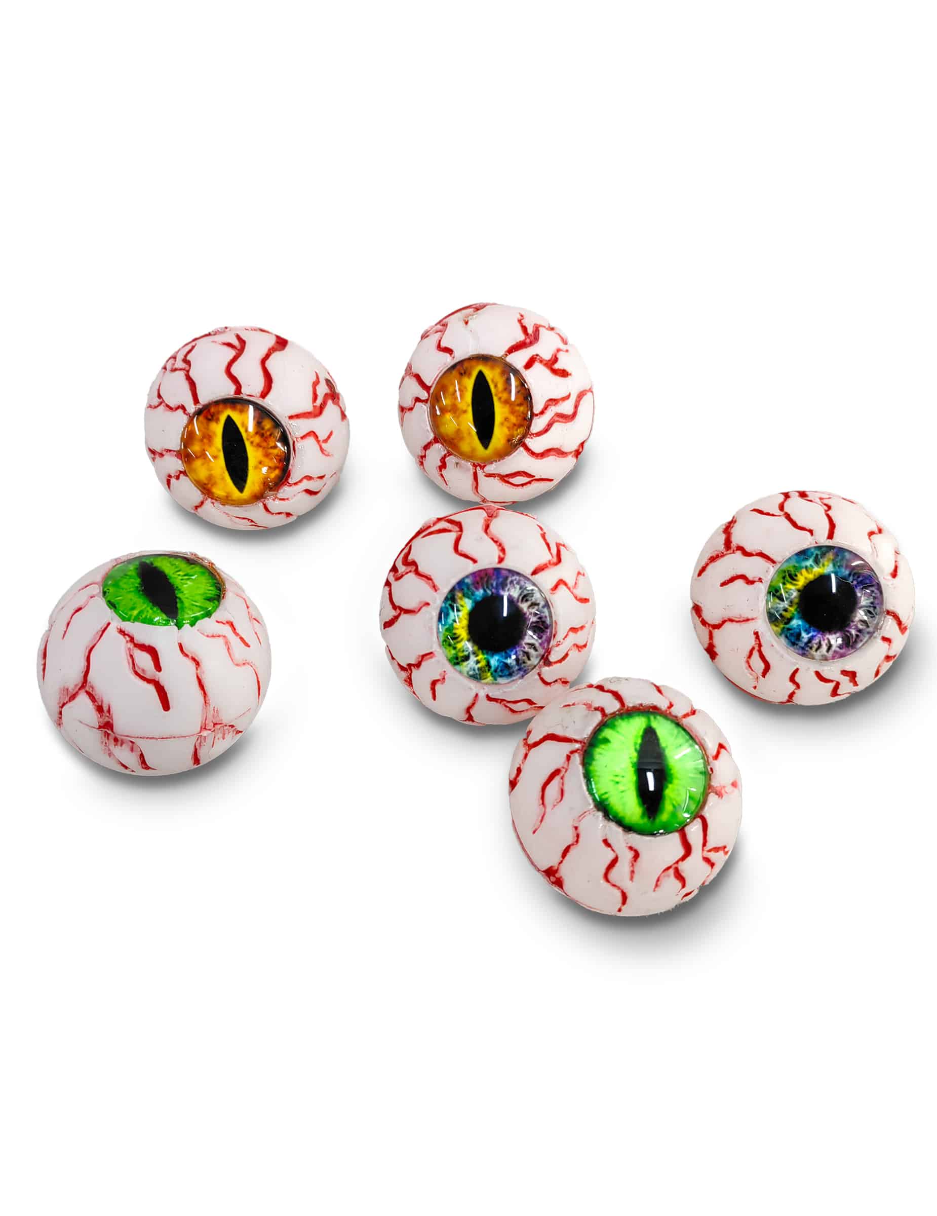 Gruselige Augen aus Netzstoff bunt 12 cm