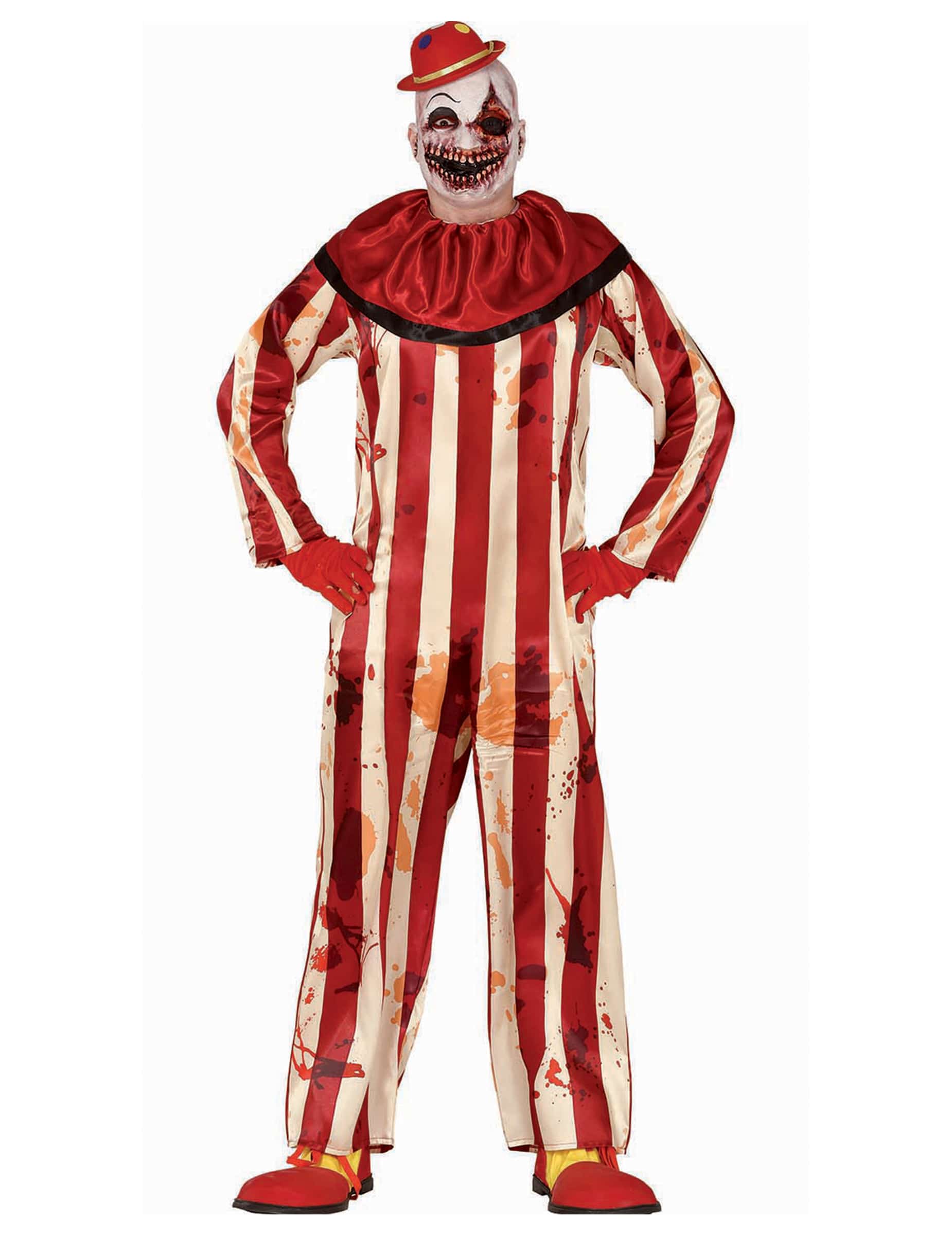 Gruseliger Clown Rot-Weiss Jugendliche