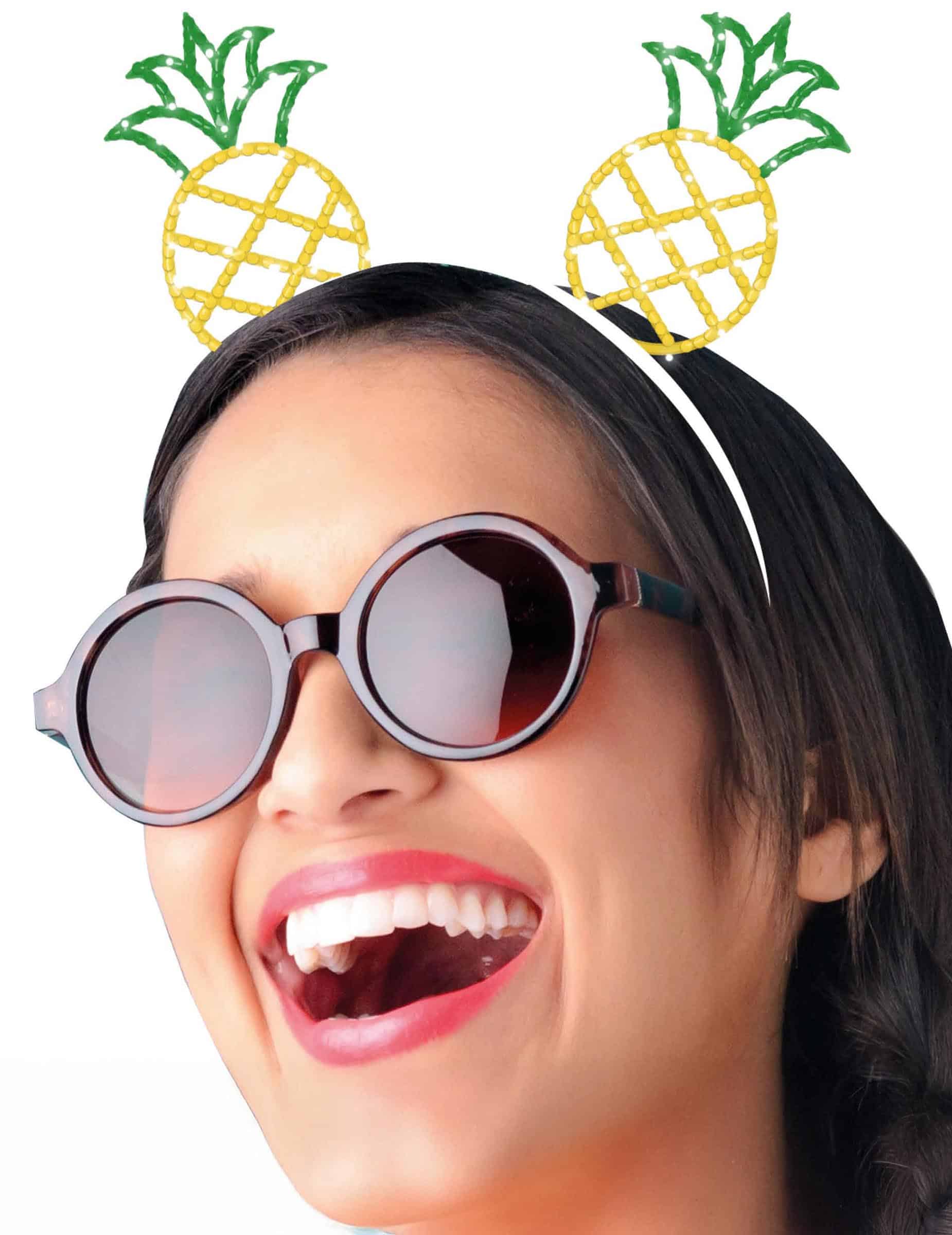 Haarreif Ananas Metall für Erwachsene