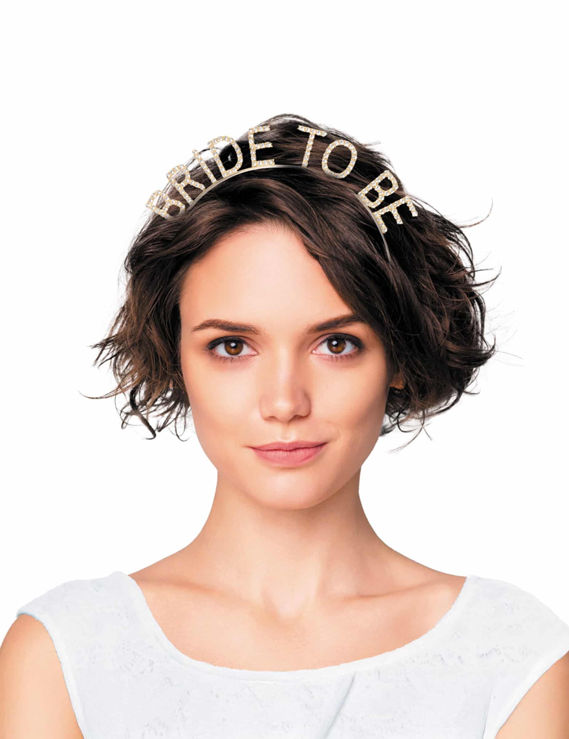 Haarreif Bride to be für Erwachsene goldfarben