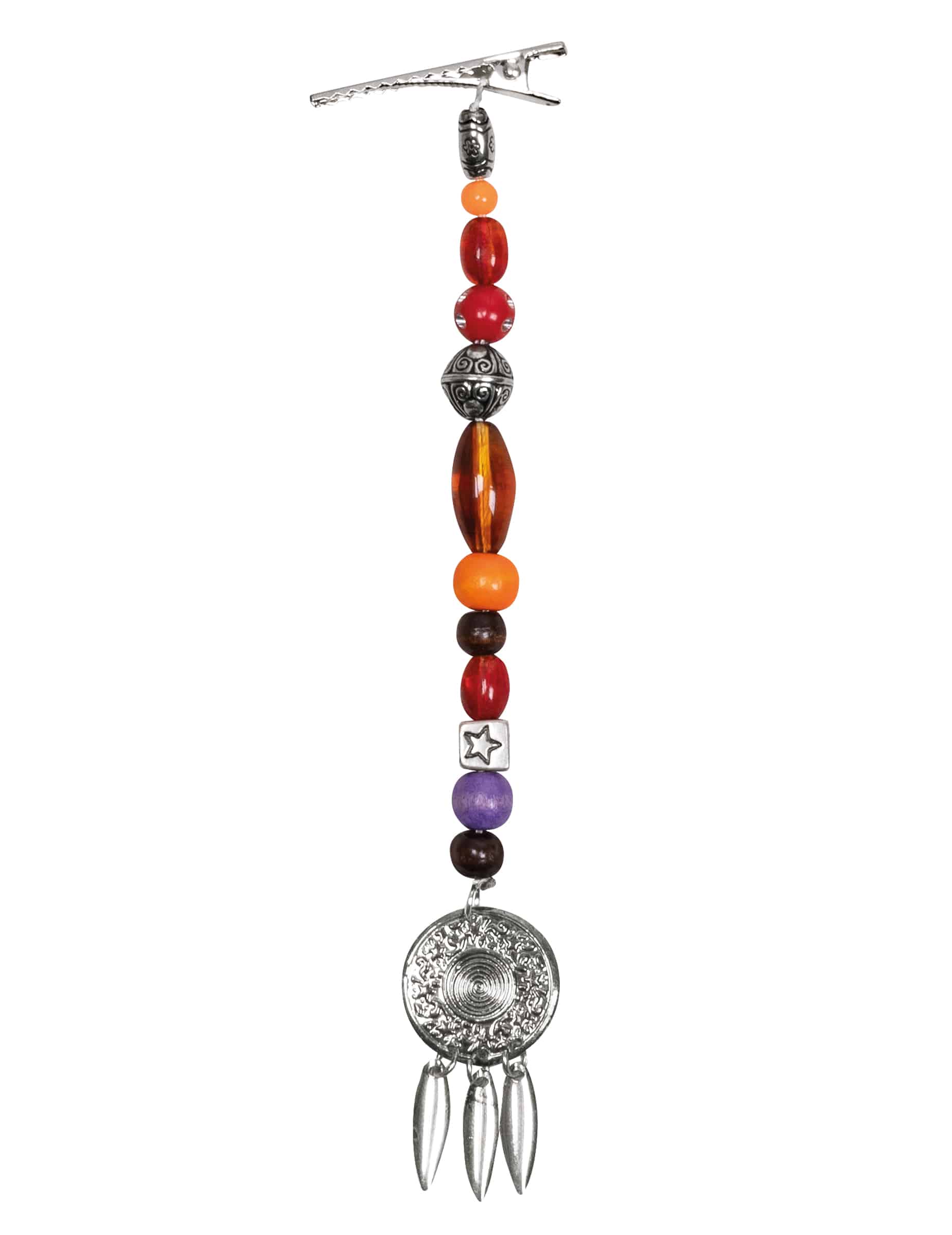 Haarschmuck für Piraten Perlen bunt