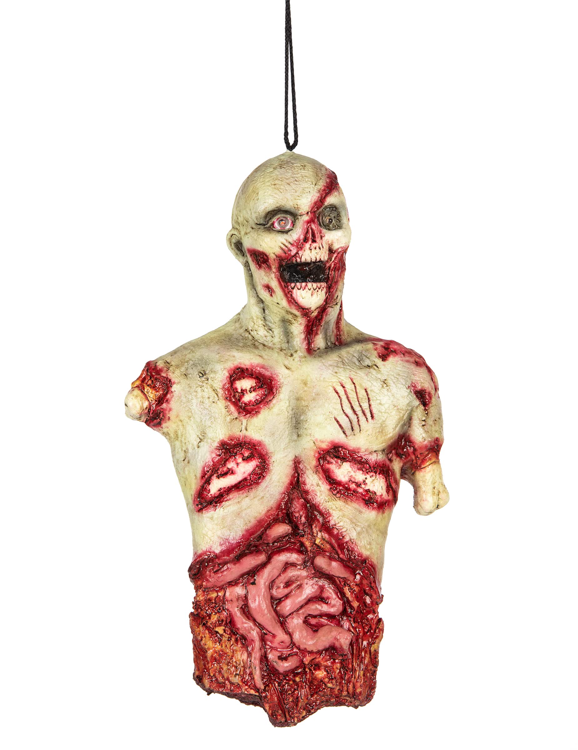 Hängender Zombie Dekofigur Hängedeko 12 x 30 x 55 cm grau