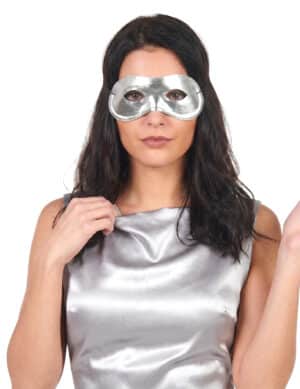 Halbmaske Faschingsmaske metallic