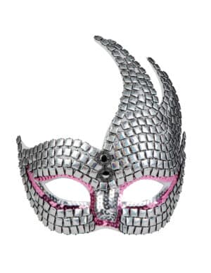 Halbmaske venezianisch silber