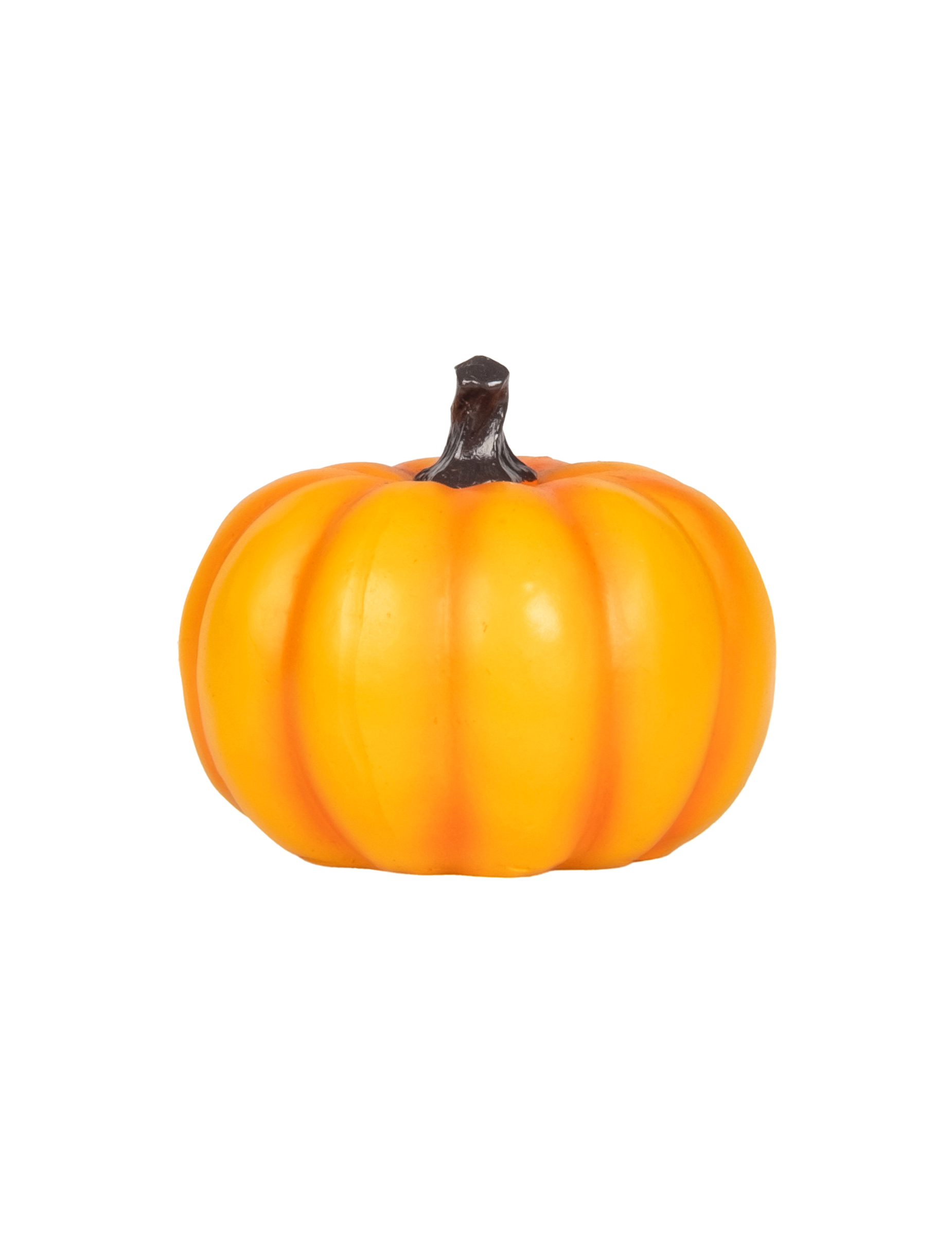 Halloween-Kürbis aus Kunstharz 11 cm orange