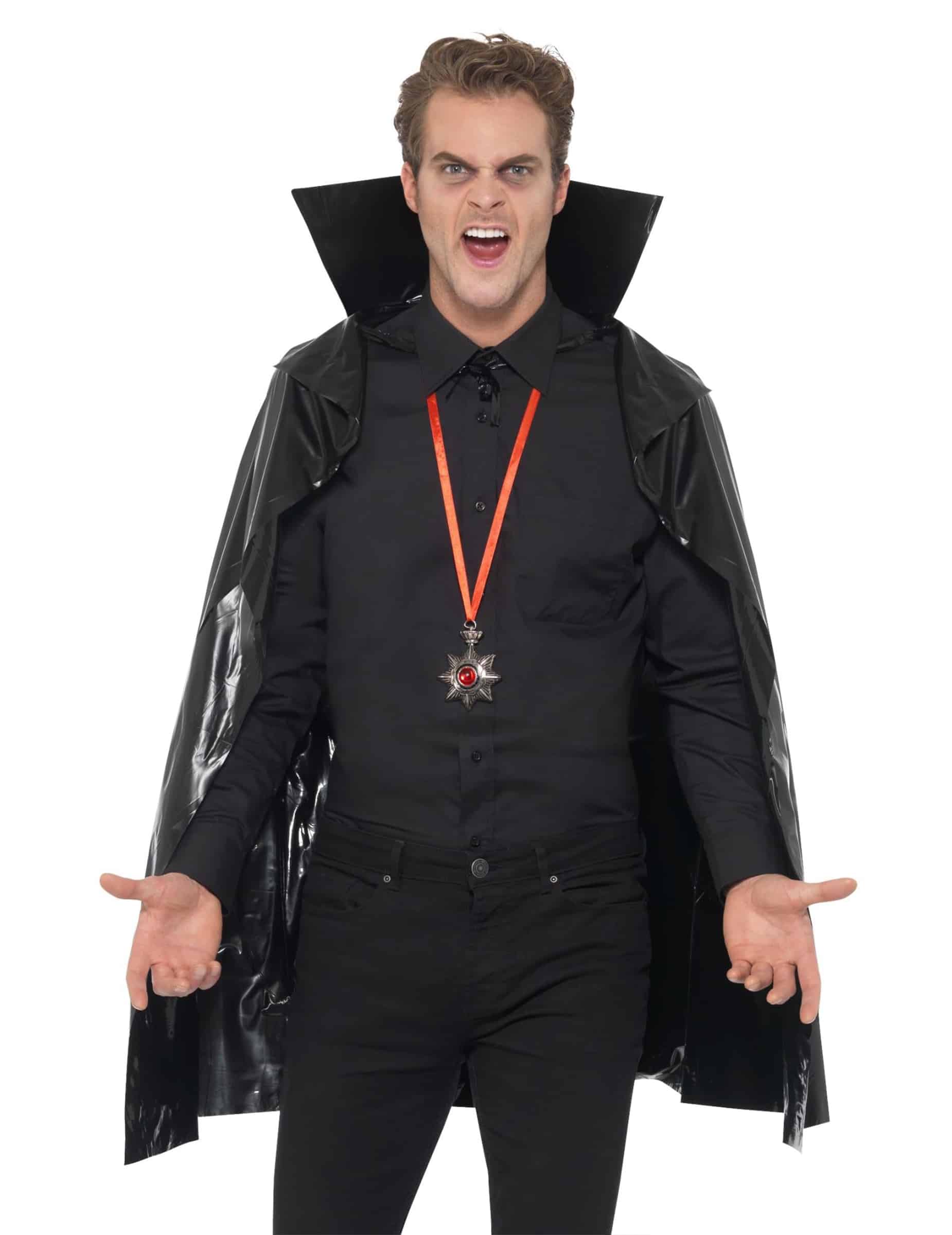 Halloween-Vampirumhang Accessoire für Erwachsene schwarz