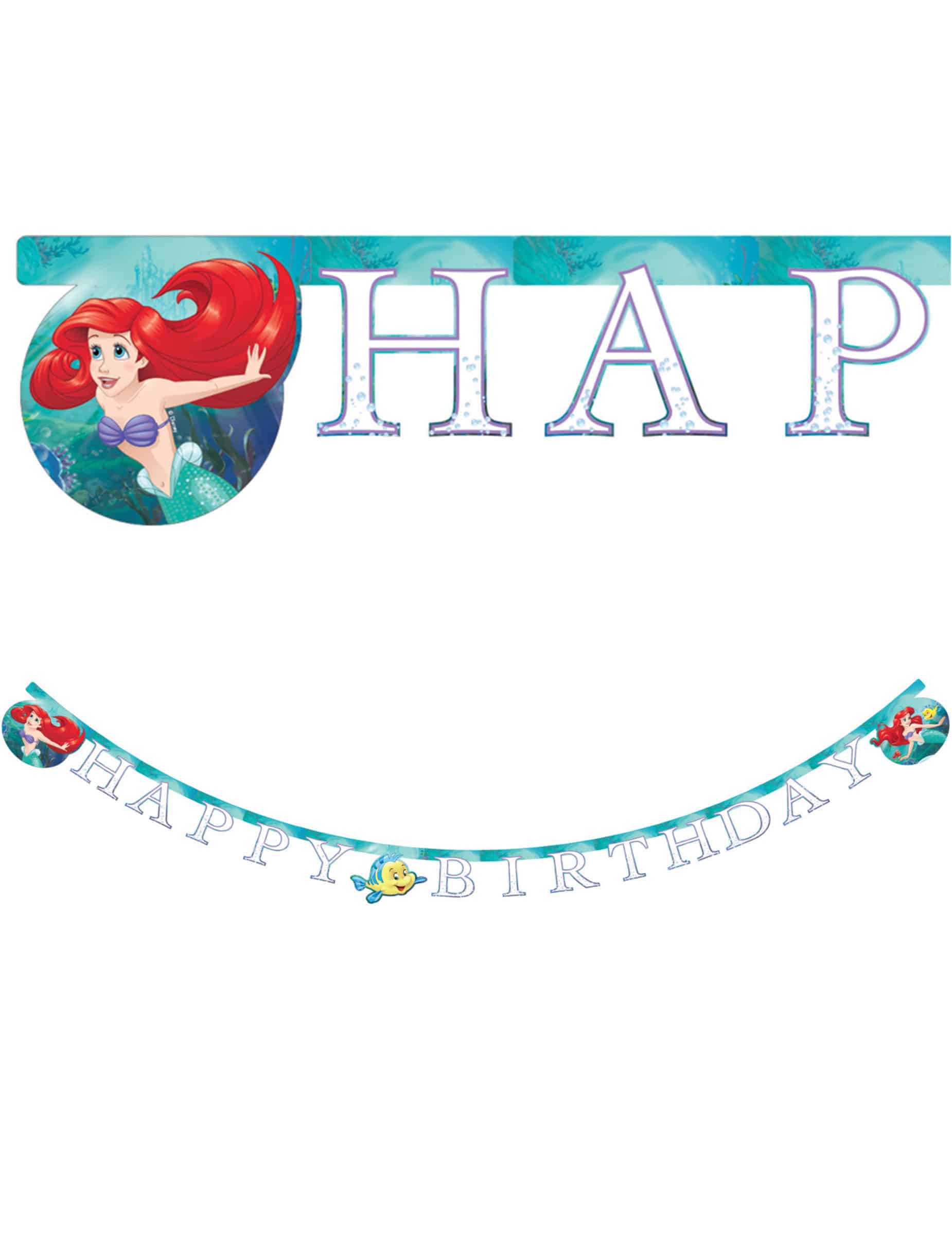 Happy Birthday Ariel-Girlande 200 cm