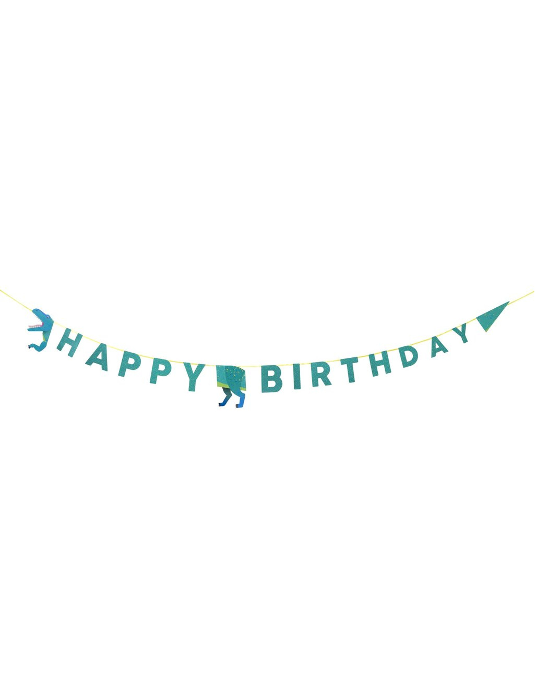 Happy Birthday Dinosaurier Girlande aus Pappe 3