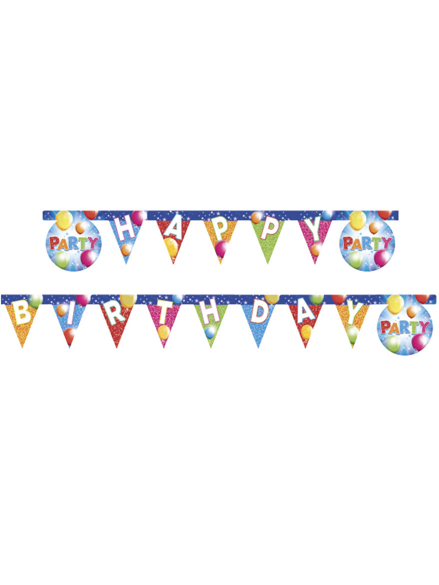 Happy Birthday Girlande Fabulous Party 2m mit Wimpeln
