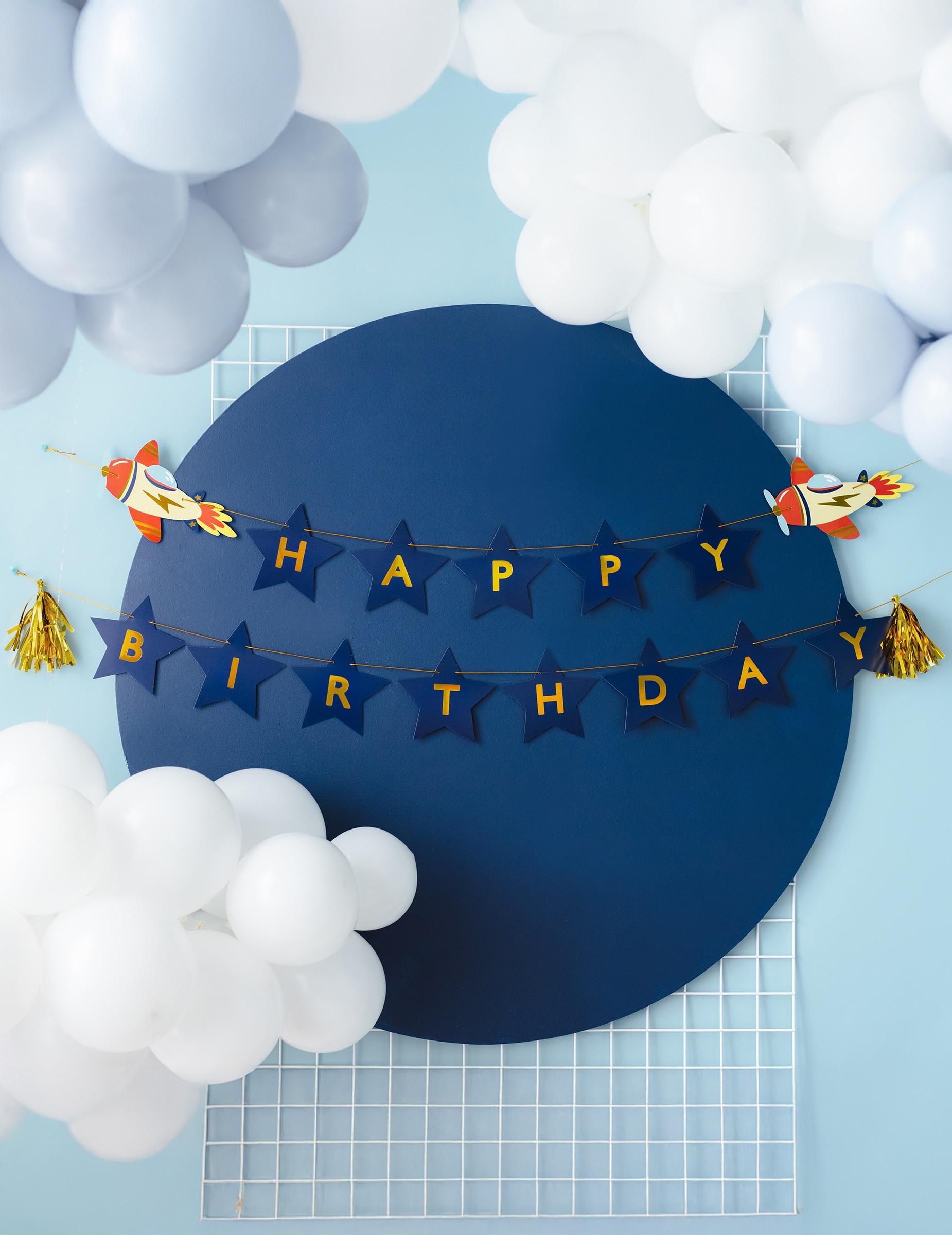 Happy Birthday Girlande Kleines Flugzeug 2