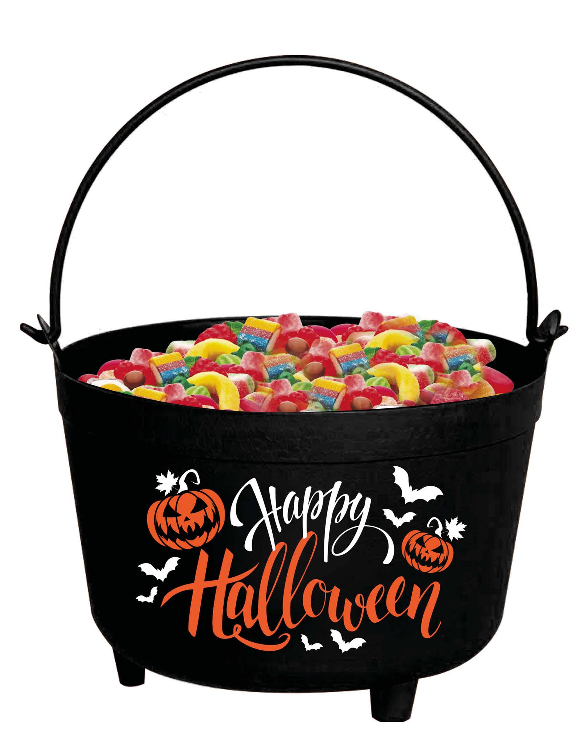 Happy Halloween Kessel schwarz Accessoire 24 x 23 x 15 cm