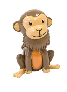 Harz-Figur Affe 3 cm x 3 cm braun Dschungel-Motto