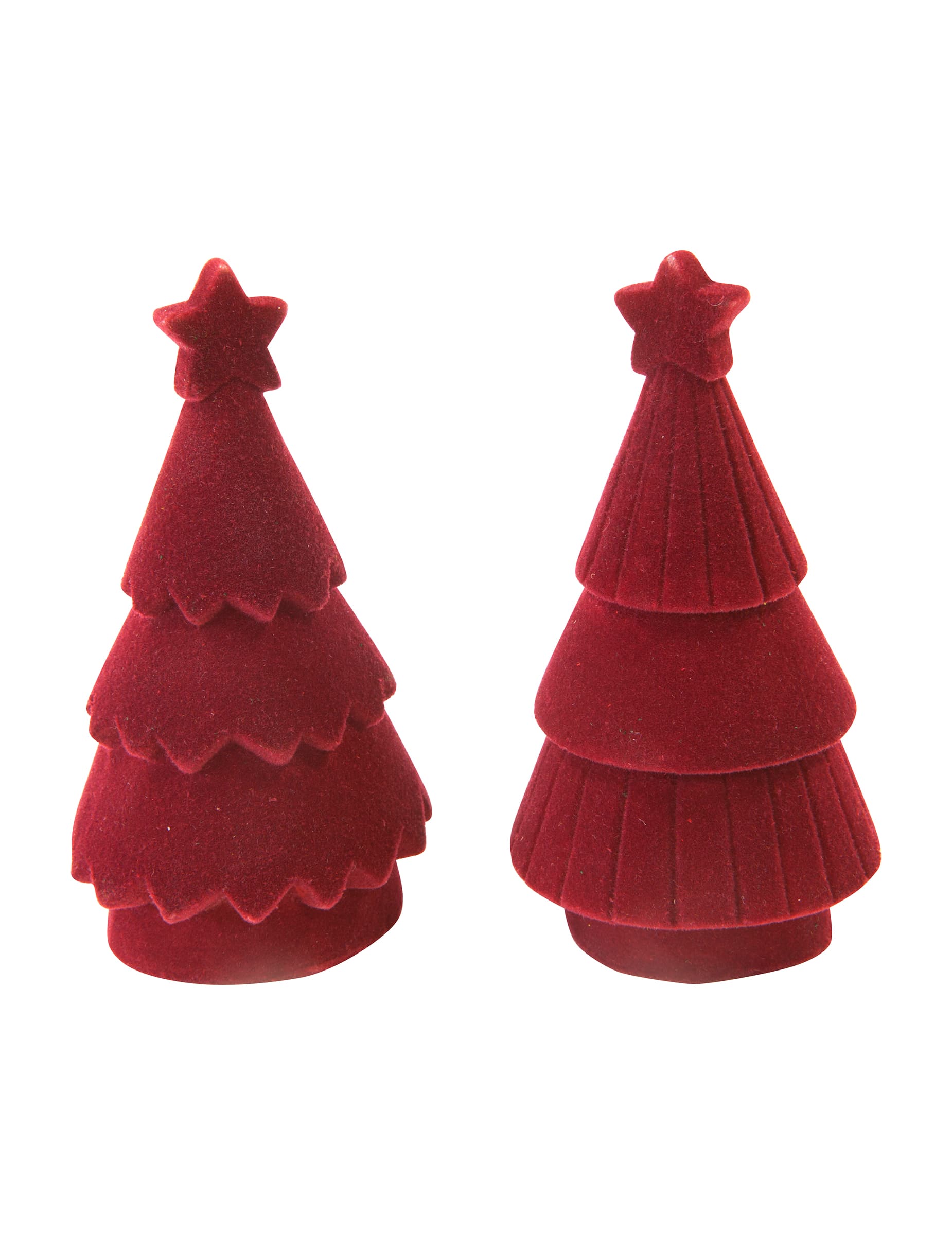 Harz-Weihnachtsbaum mit dunkelrotem Samteffekt