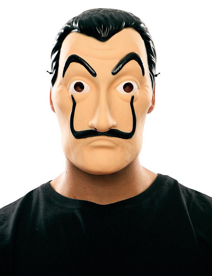 Haus des Geldes Lizenzmaske Bankräuber-Maske hautfarben